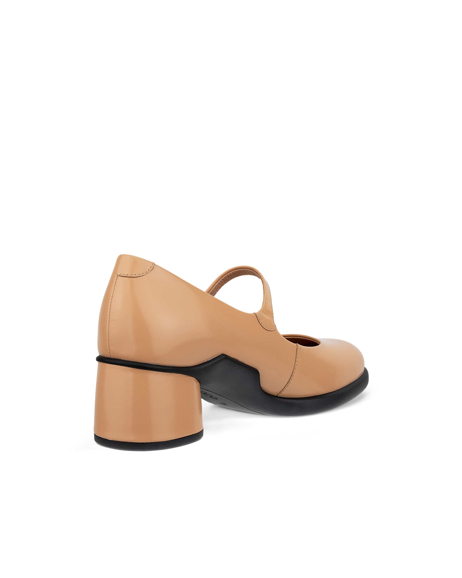 Dámské kožené lodičky na blokovém podpatku ECCO® Sculpted LX 35 - Hnědá - Back