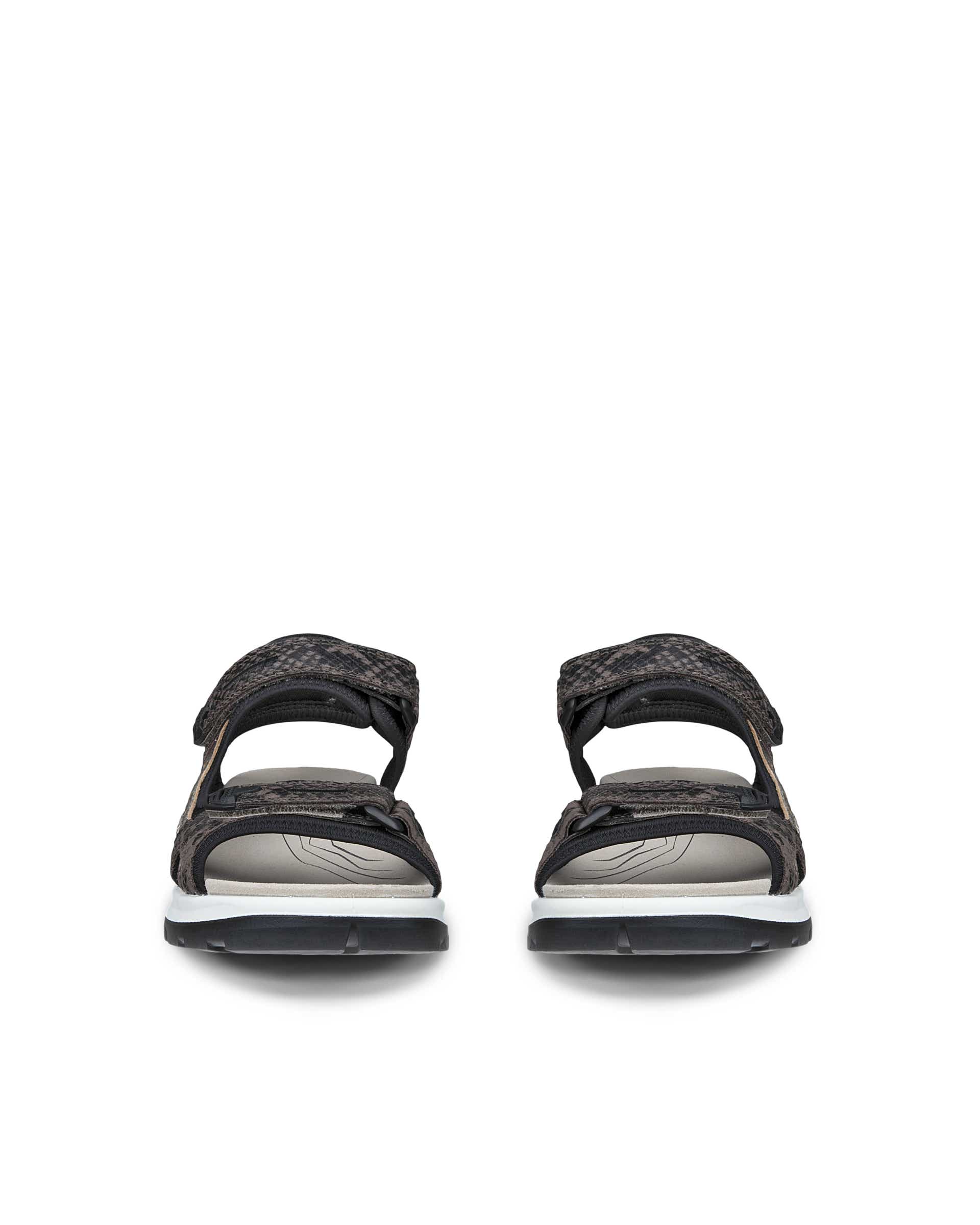 Chinelos tiras cruzadas couro mulher ECCO® OFFROAD - Castanho - Front pair