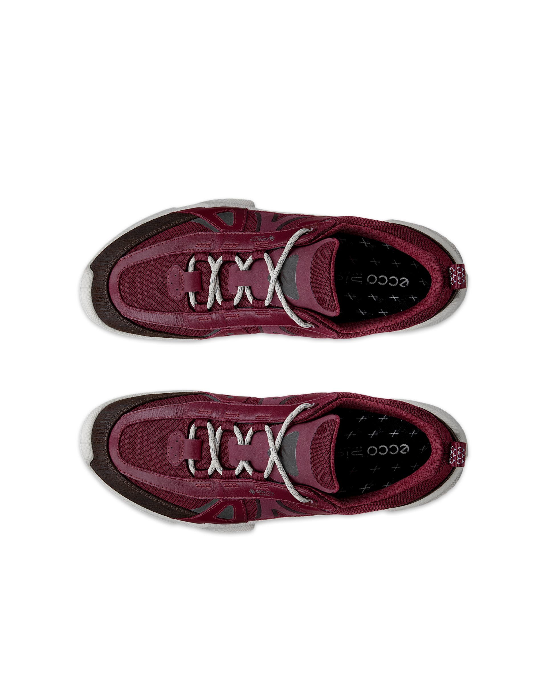 ECCO BIOM C-TRAIL WOMEN ウィメンズ レザースニーカー - レッド - Top left pair