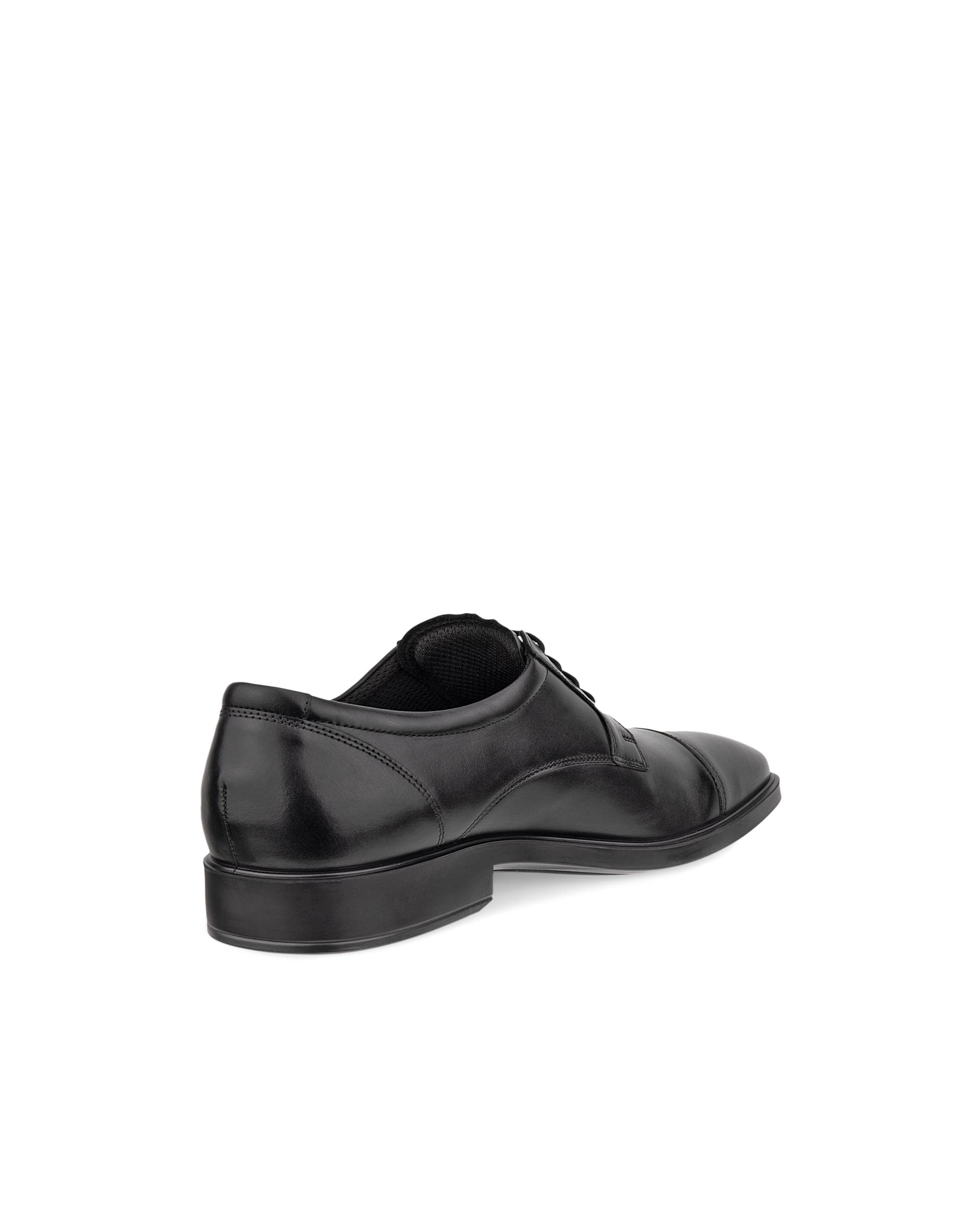 Men's ECCO® Metropole Milan Leather Derby Shoe - Black - Back