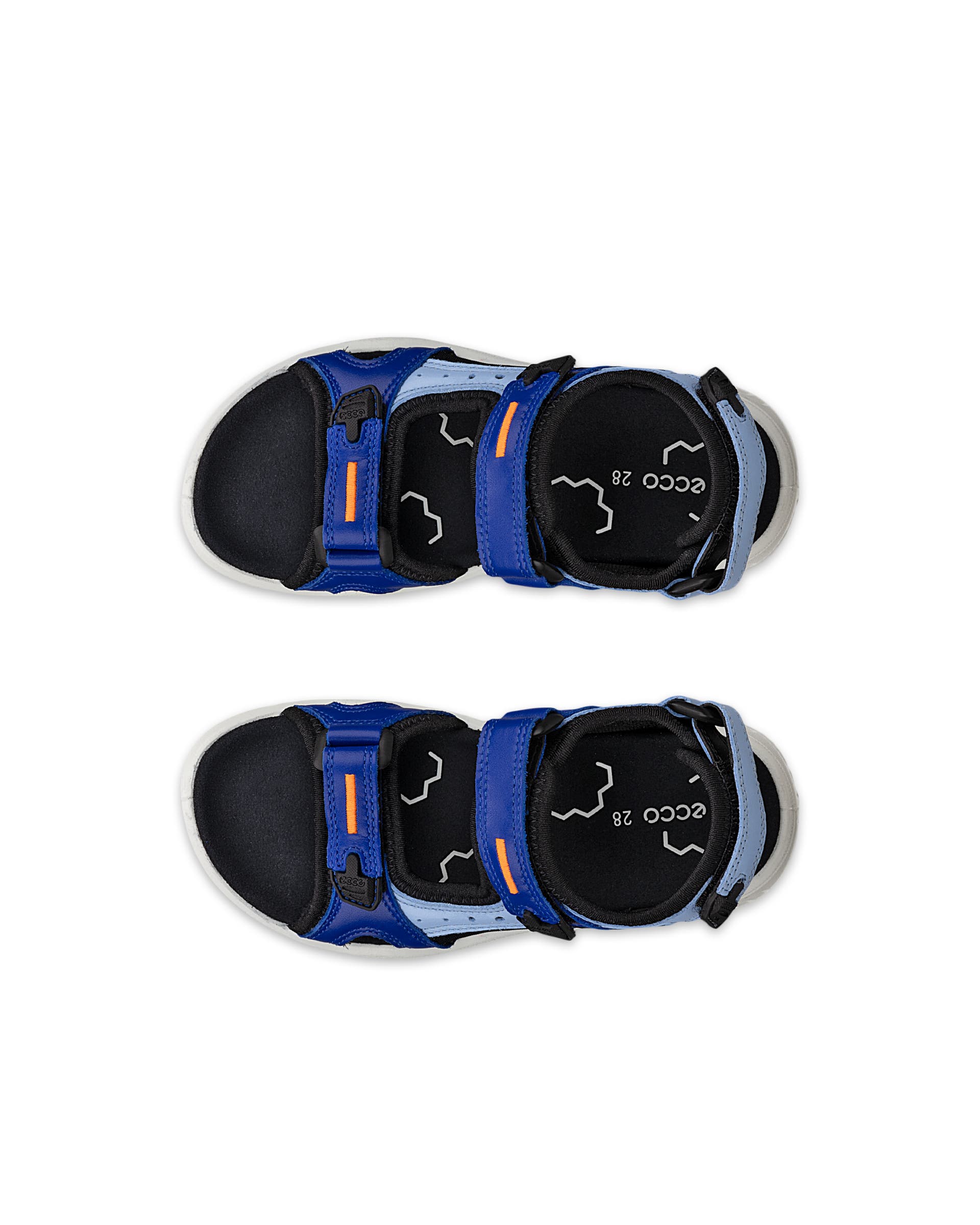 ECCO® X-Trinsic Kinder Trekkingsandale aus Leder - Blau - Top left pair