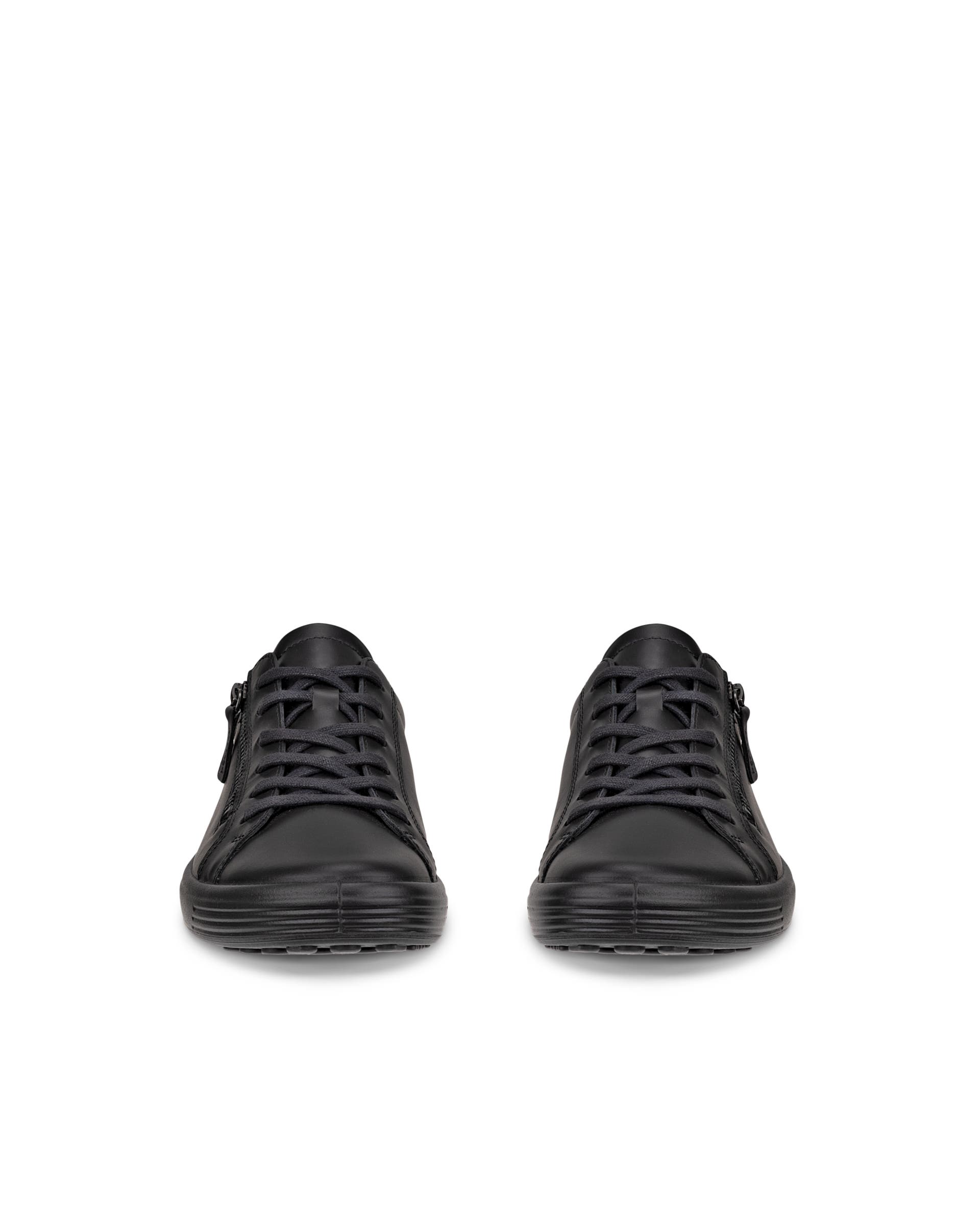 ECCO® SOFT 7 sneakers i læder til damer - Sort - Front pair