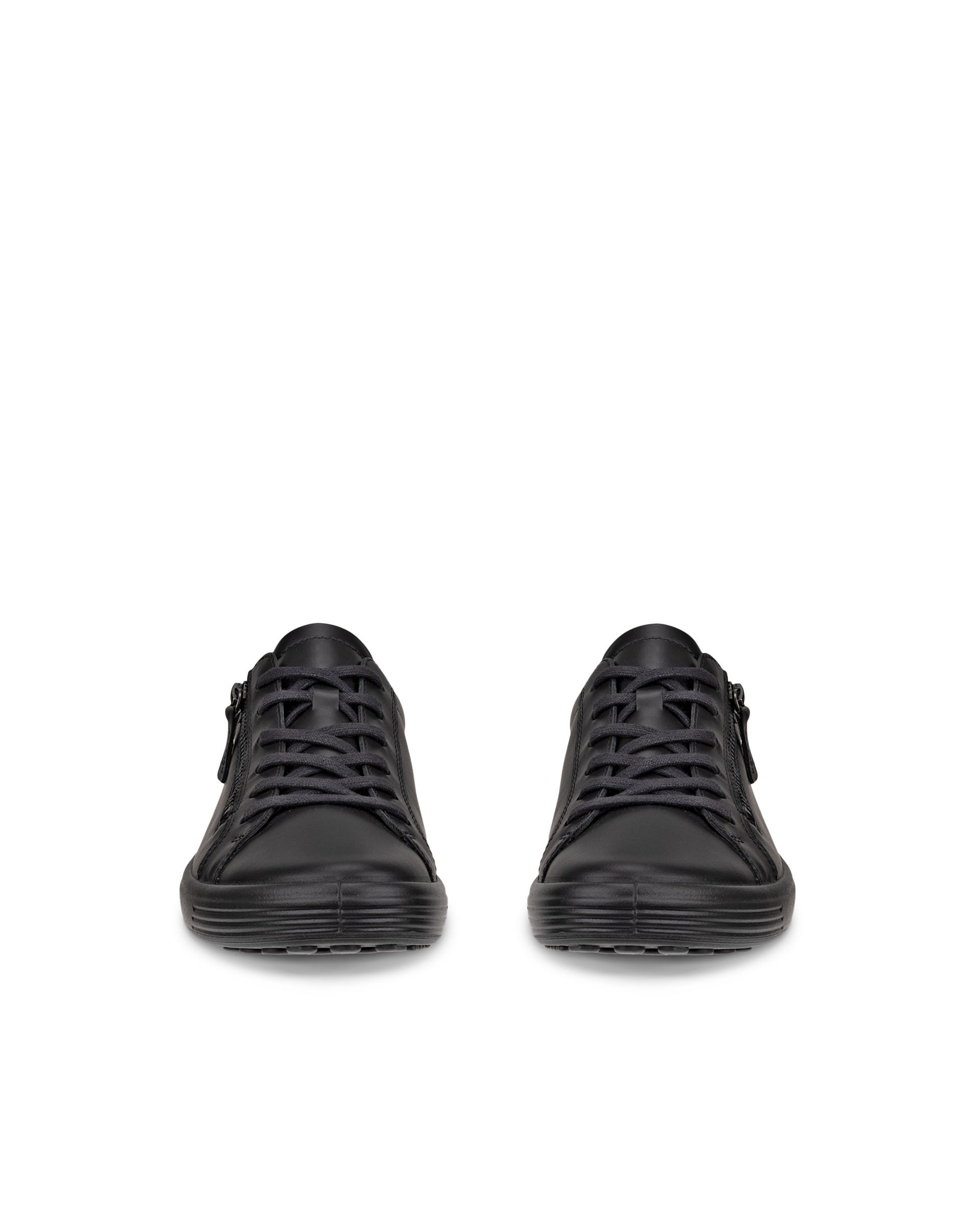 ECCO® SOFT 7 sneakers i læder til damer - Sort - Front pair