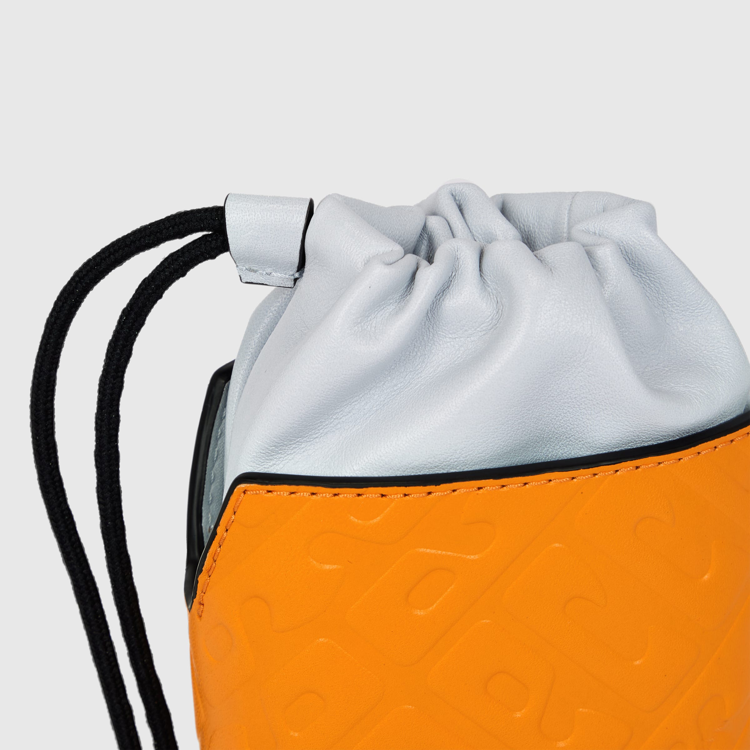 ECCO® E Pot Sling Monogram Leather Crossbody Bag - Orange - Detail-1