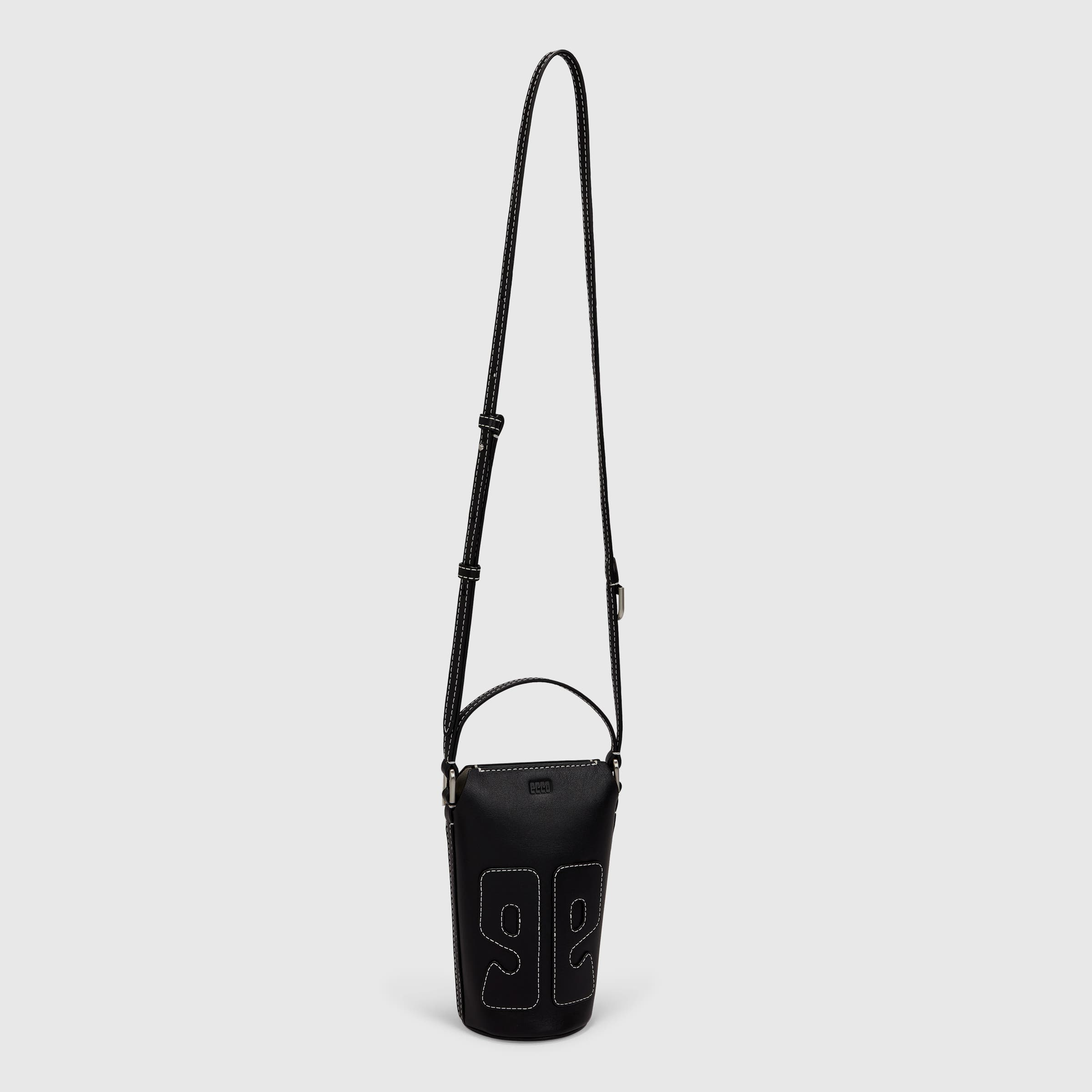 ECCO® E Leather Crossbody Bag - Black - Main