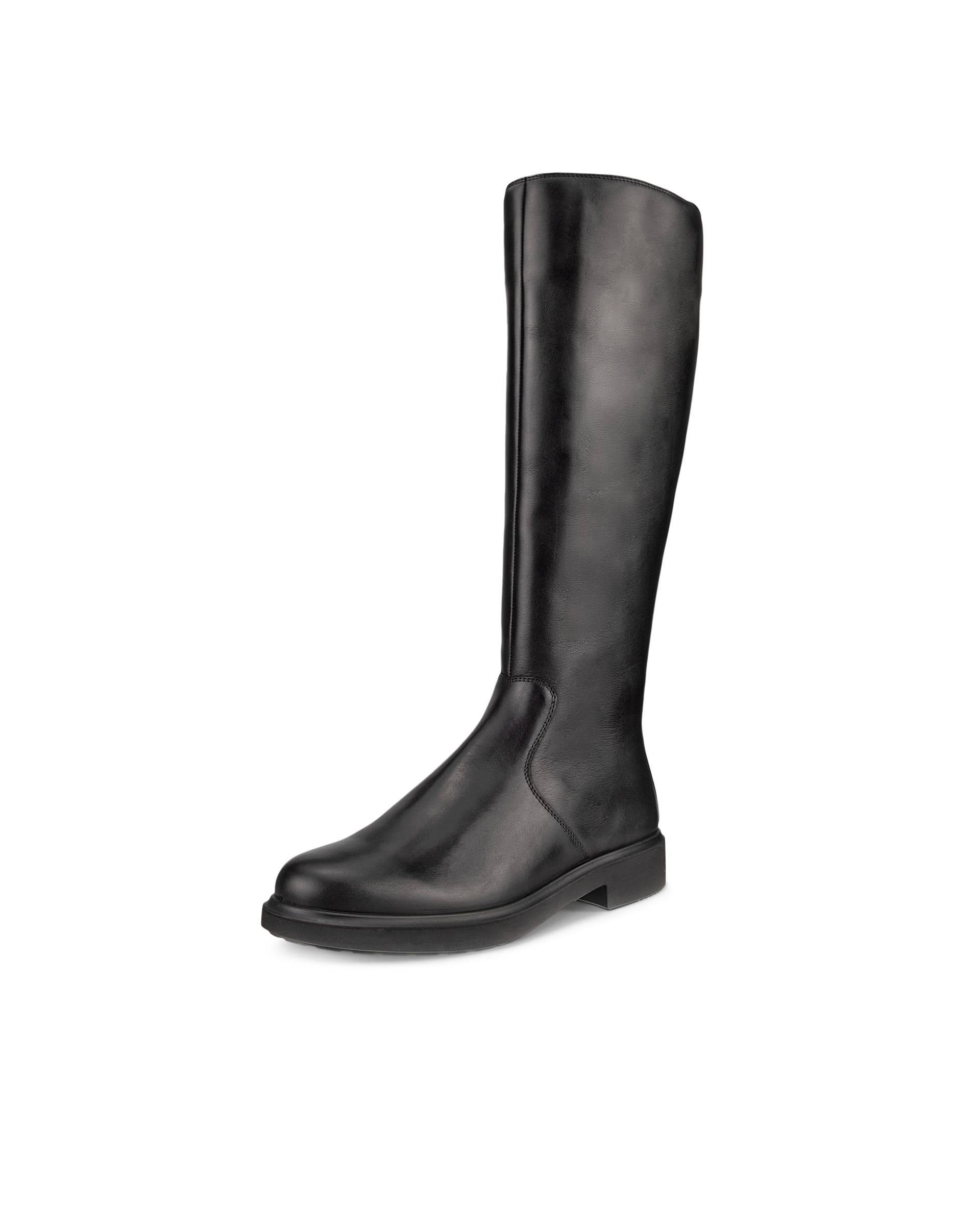 Women's ECCO® Metropole Amsterdam Leather High-Cut Boot - Black - Main