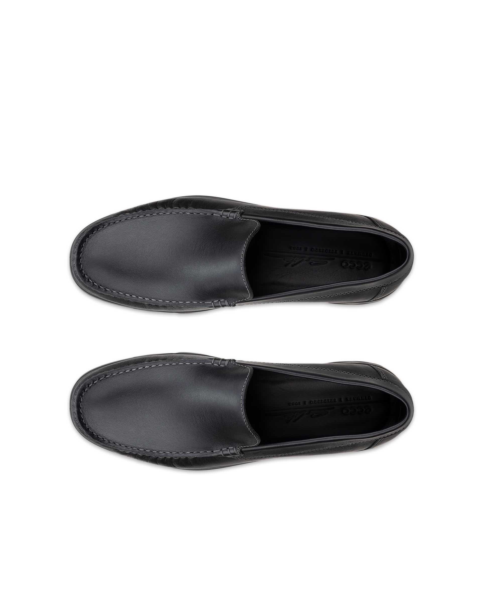 Men's ECCO® S Lite Moc Leather Moccasin - Black - Top left pair