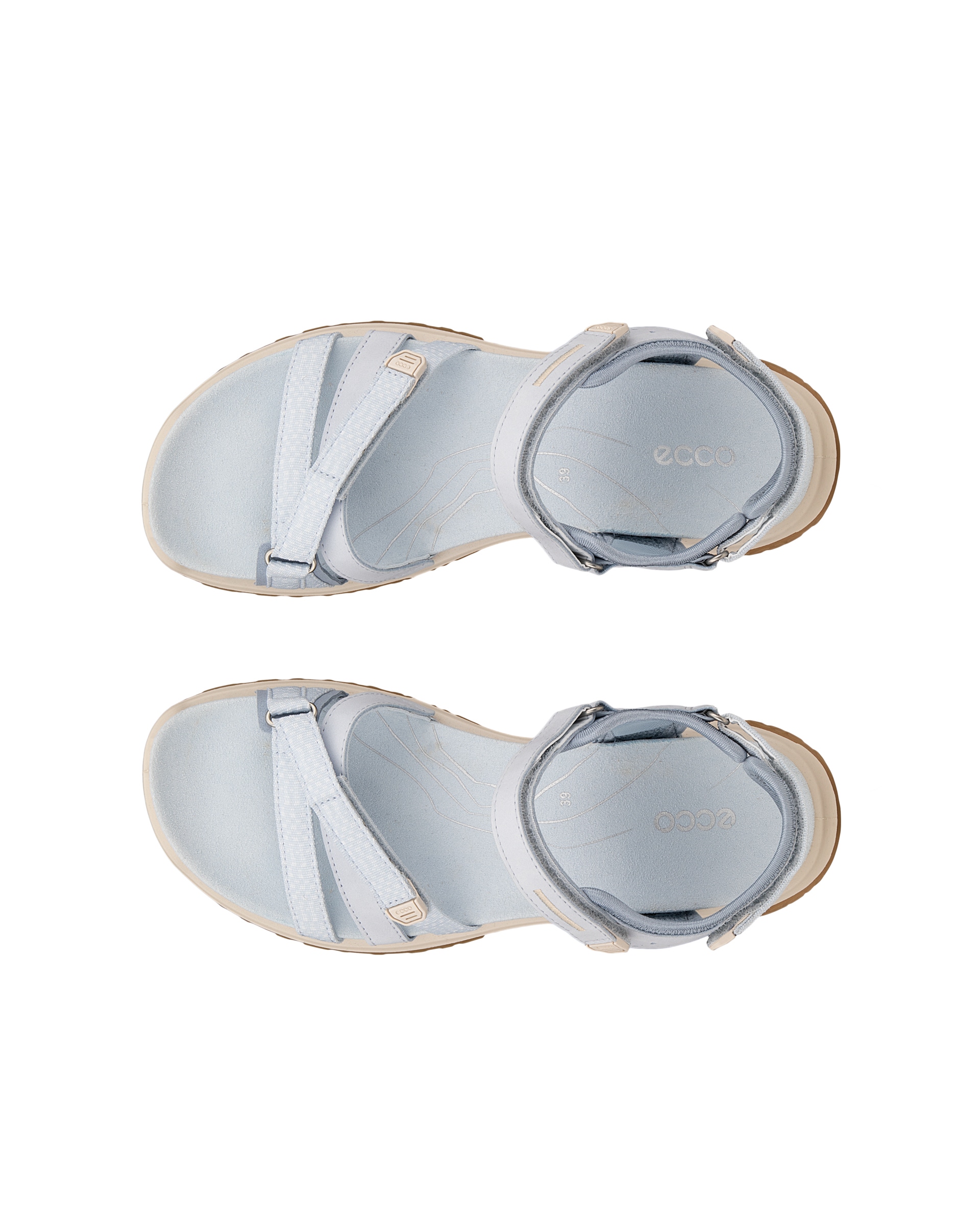 Sandálias duas tiras nobuck mulher ECCO® Offroad Roam - Azul - Top left pair