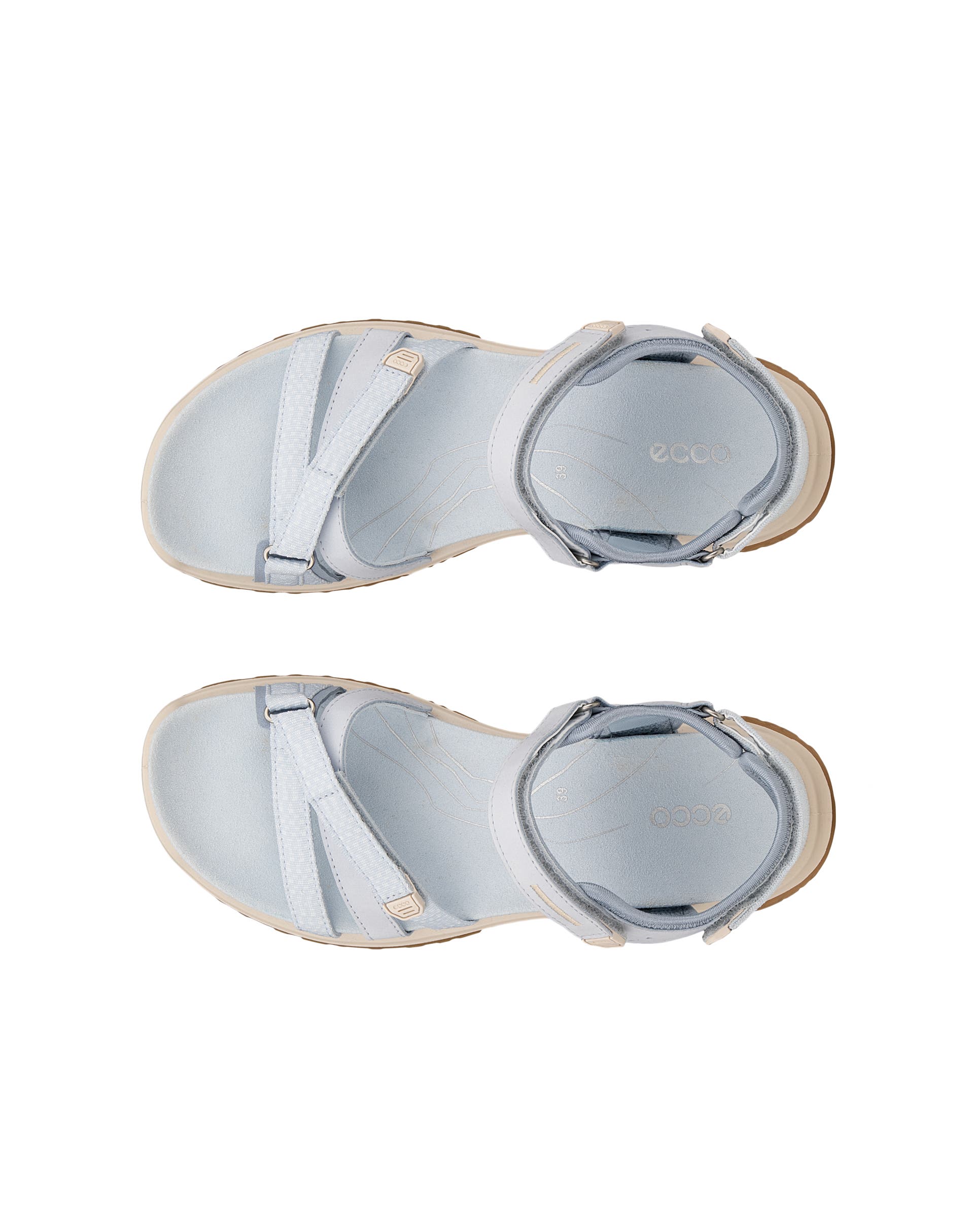 Women's ECCO® Offroad Roam Nubuck Outdoor Sandal - Blue - Top left pair