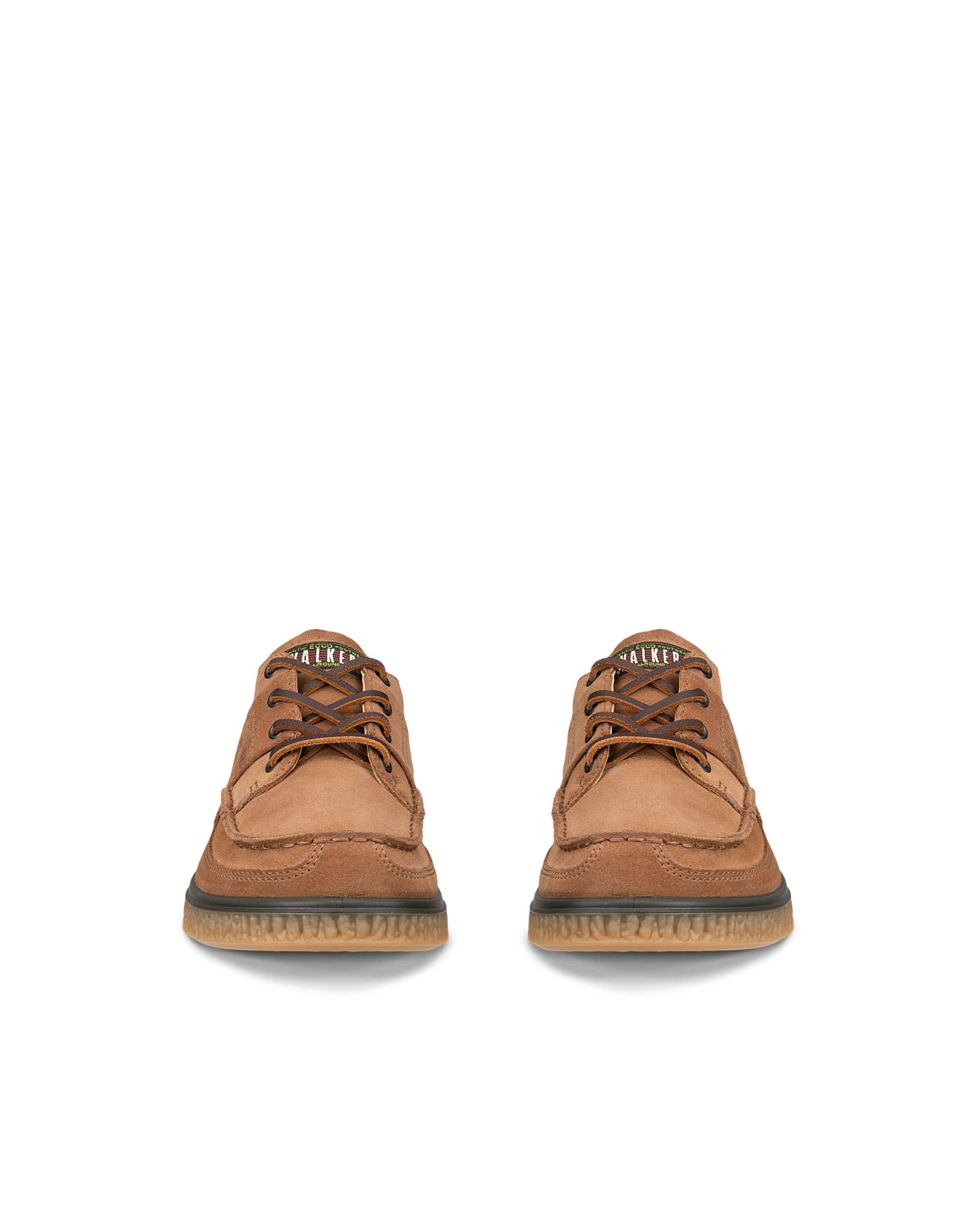 Pánská velurová obuv s mokasínovou špičkou ECCO® WALKER 3.0 - Hnědá - Front pair