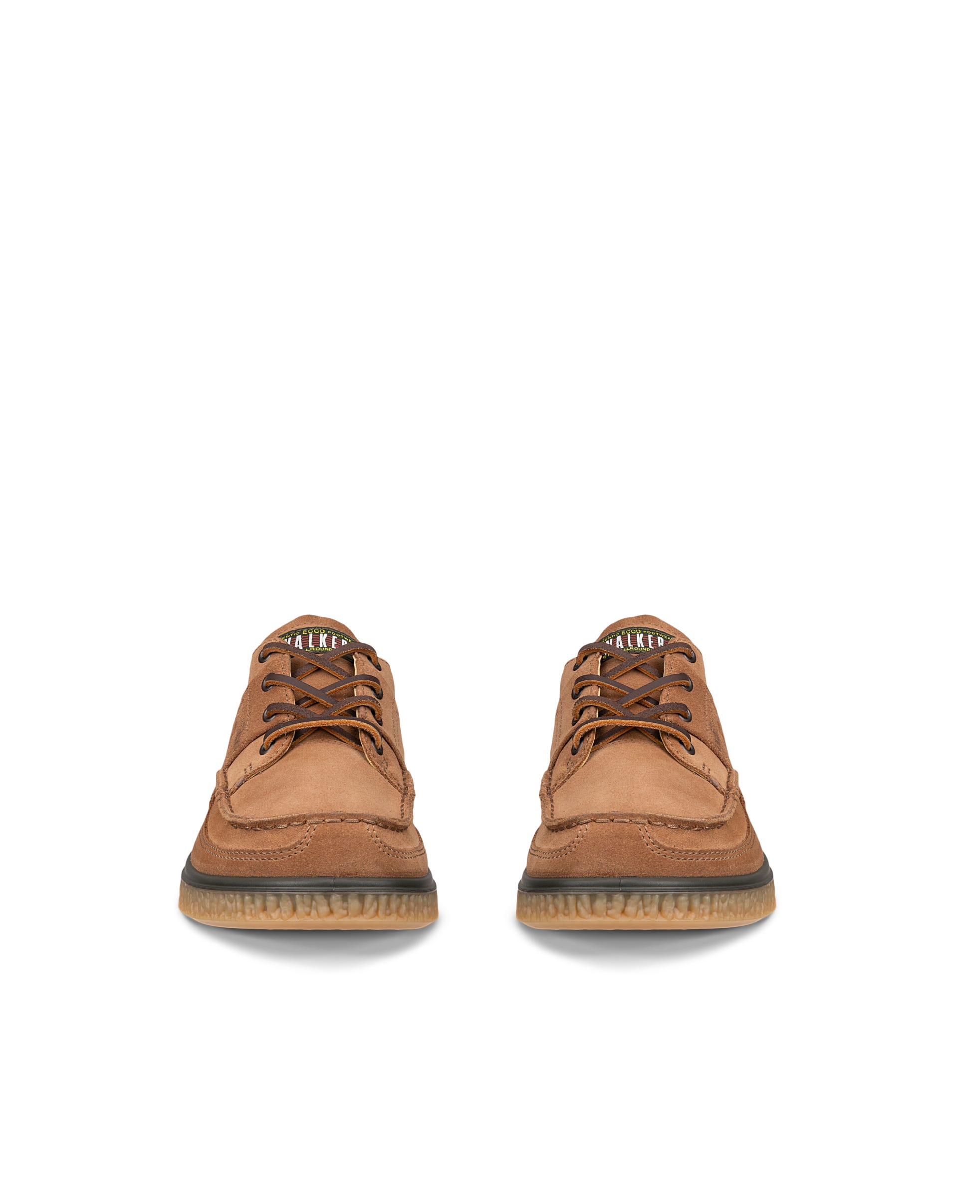 Pánská velurová obuv s mokasínovou špičkou ECCO® WALKER 3.0 - Hnědá - Front pair