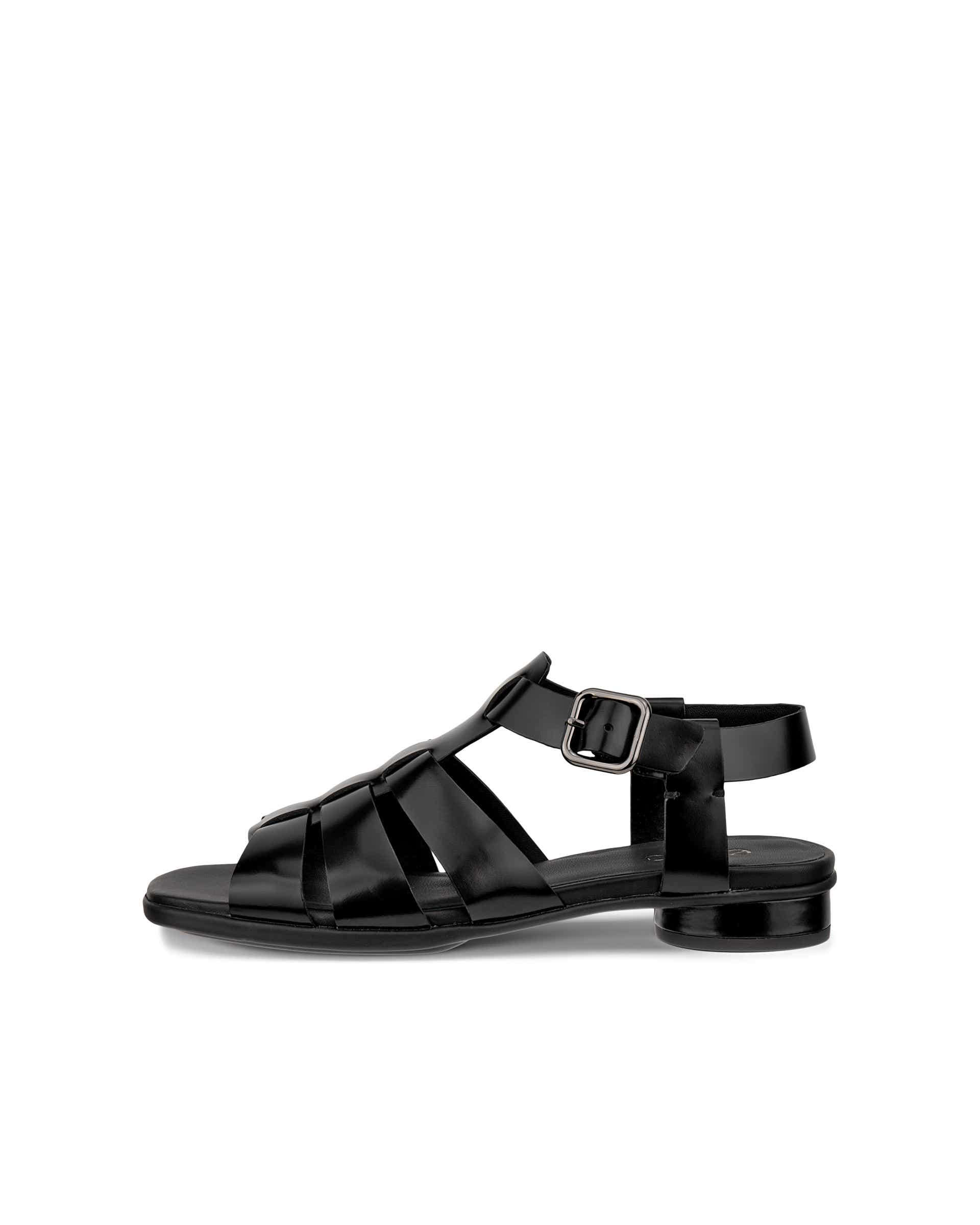 Women's ECCO® Sculpted Alba 25 Leather Fisherman Sandal | Black