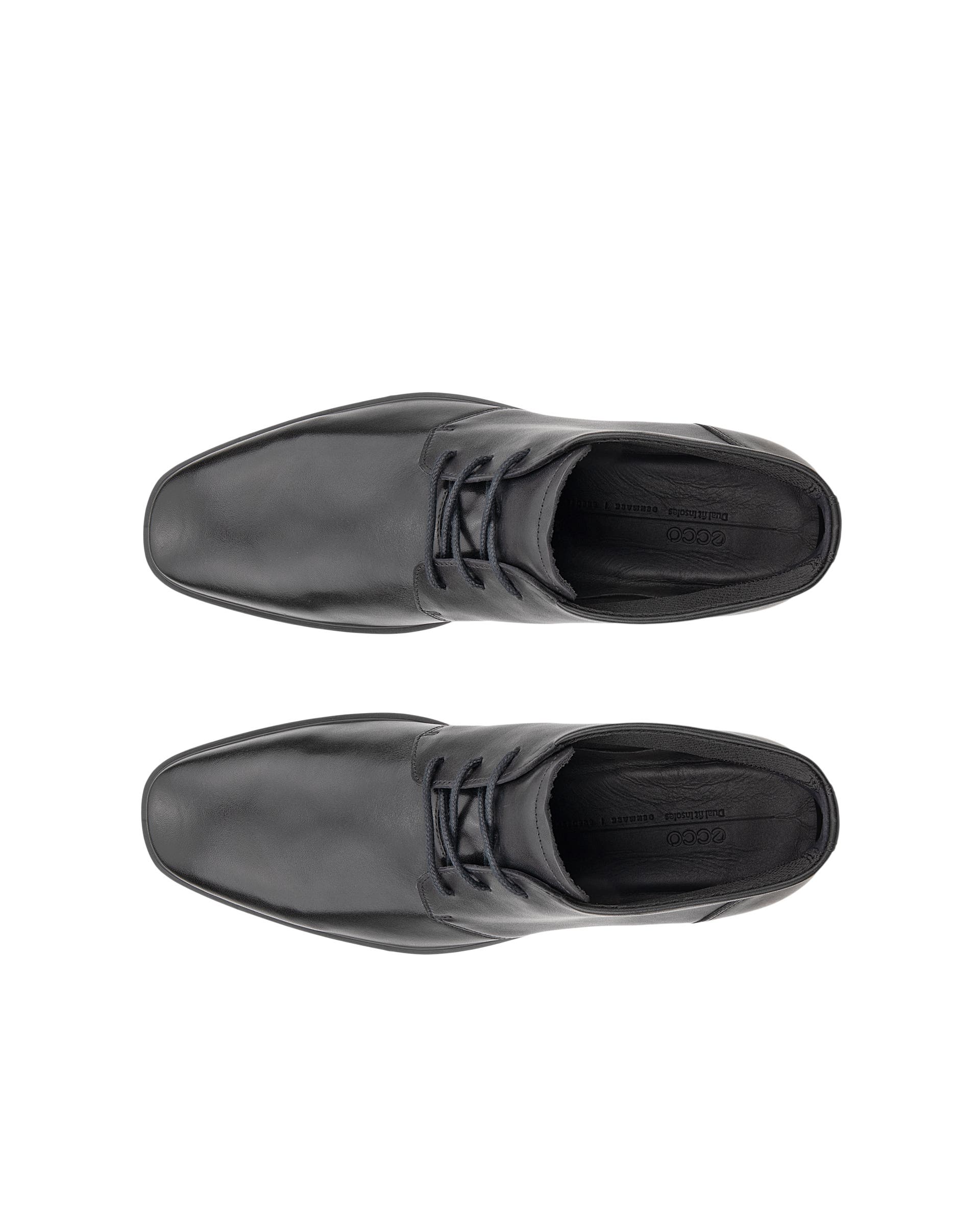 Men's ECCO® Metropole Milan Leather Chukka Boot - Black - Top left pair