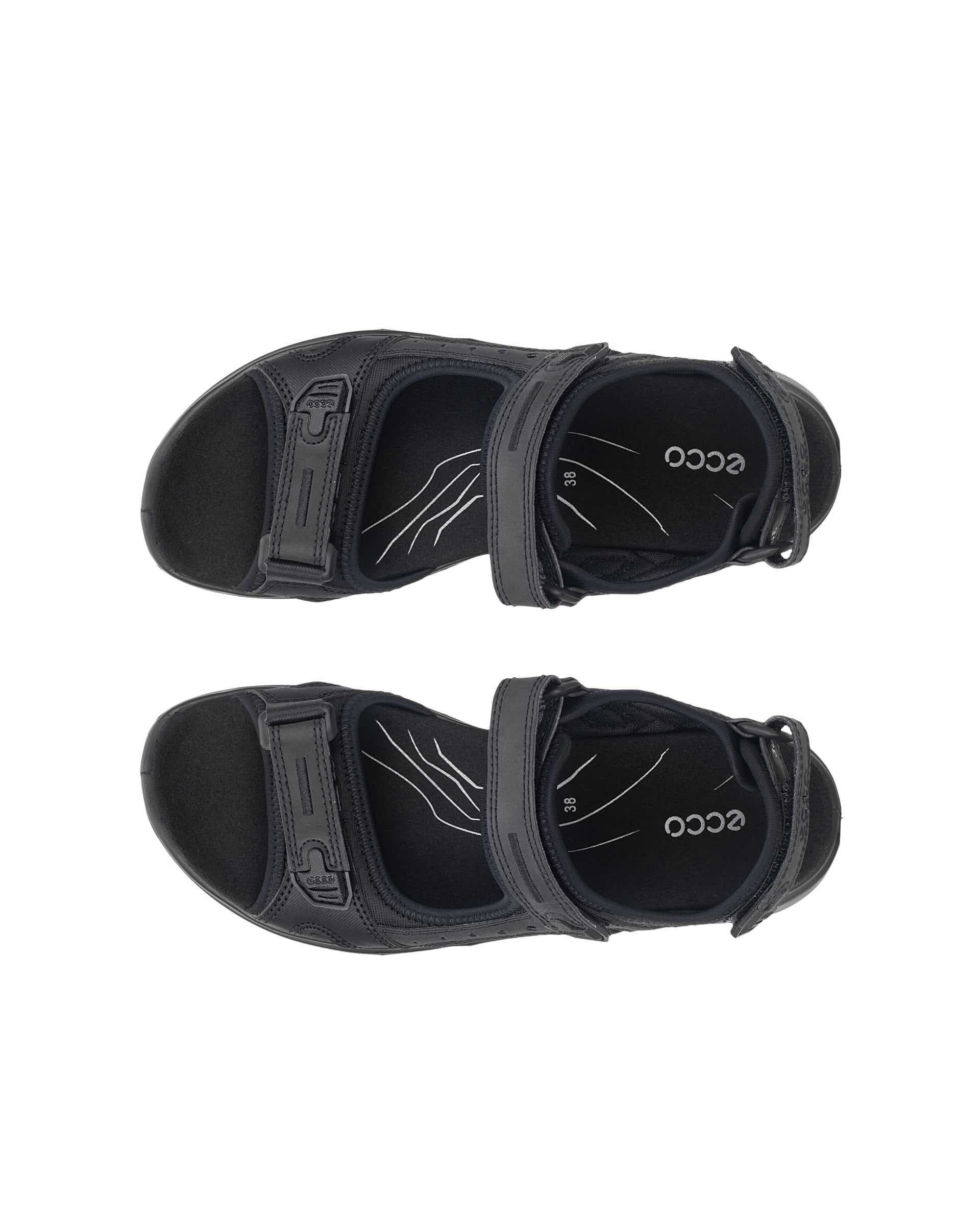 Women's ECCO® Offroad Textile Two Strap Sandal - Black - Top left pair