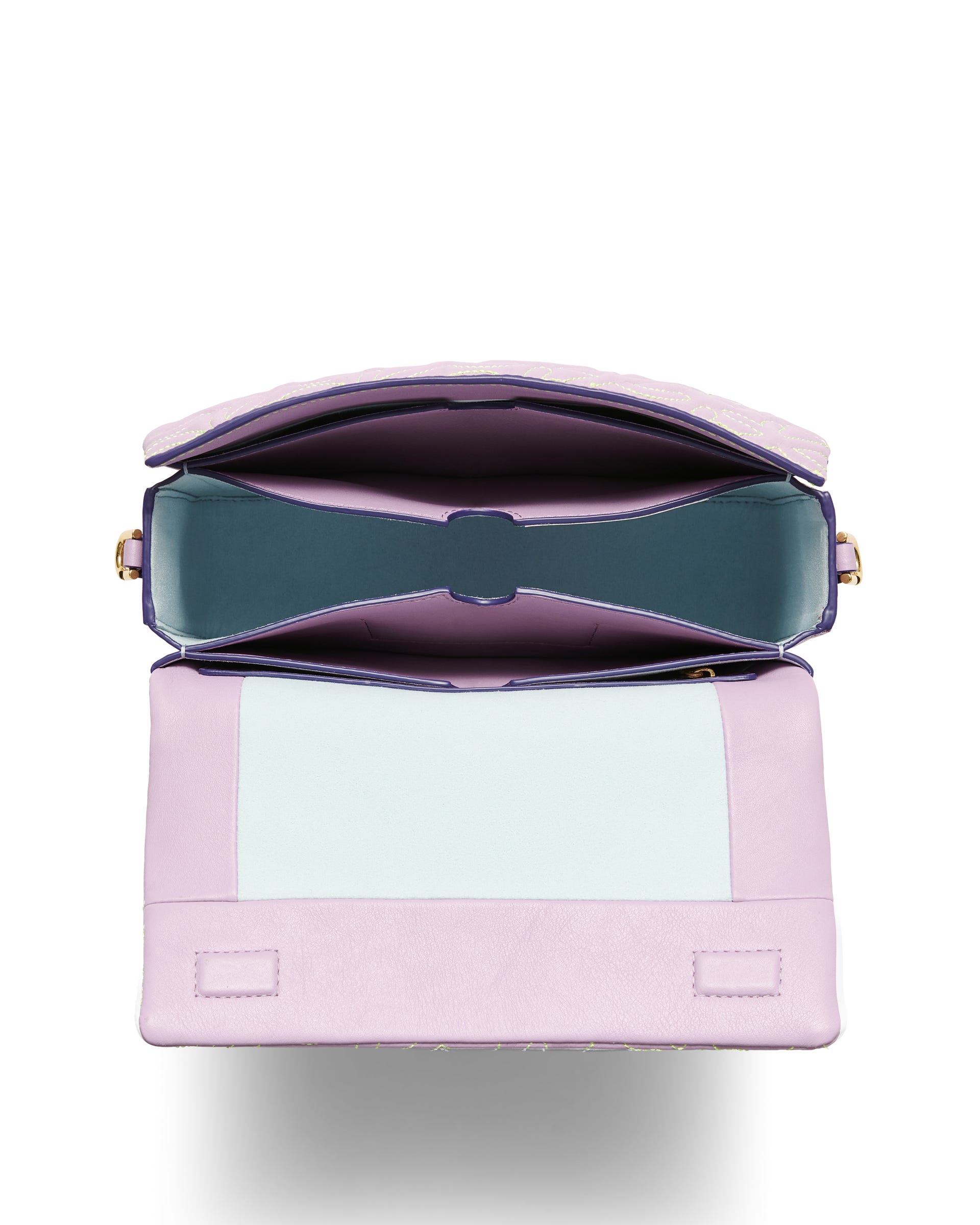 ECCO Pinch Large Quilted Wave レザークロスボディバッグ | パープル