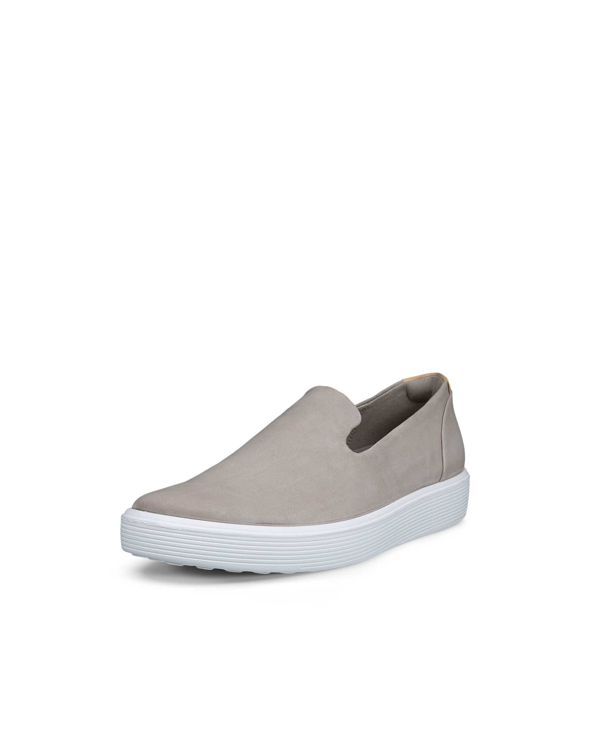Women's ECCO® Soft 60 Nubuck Slip-On - Gray - Main