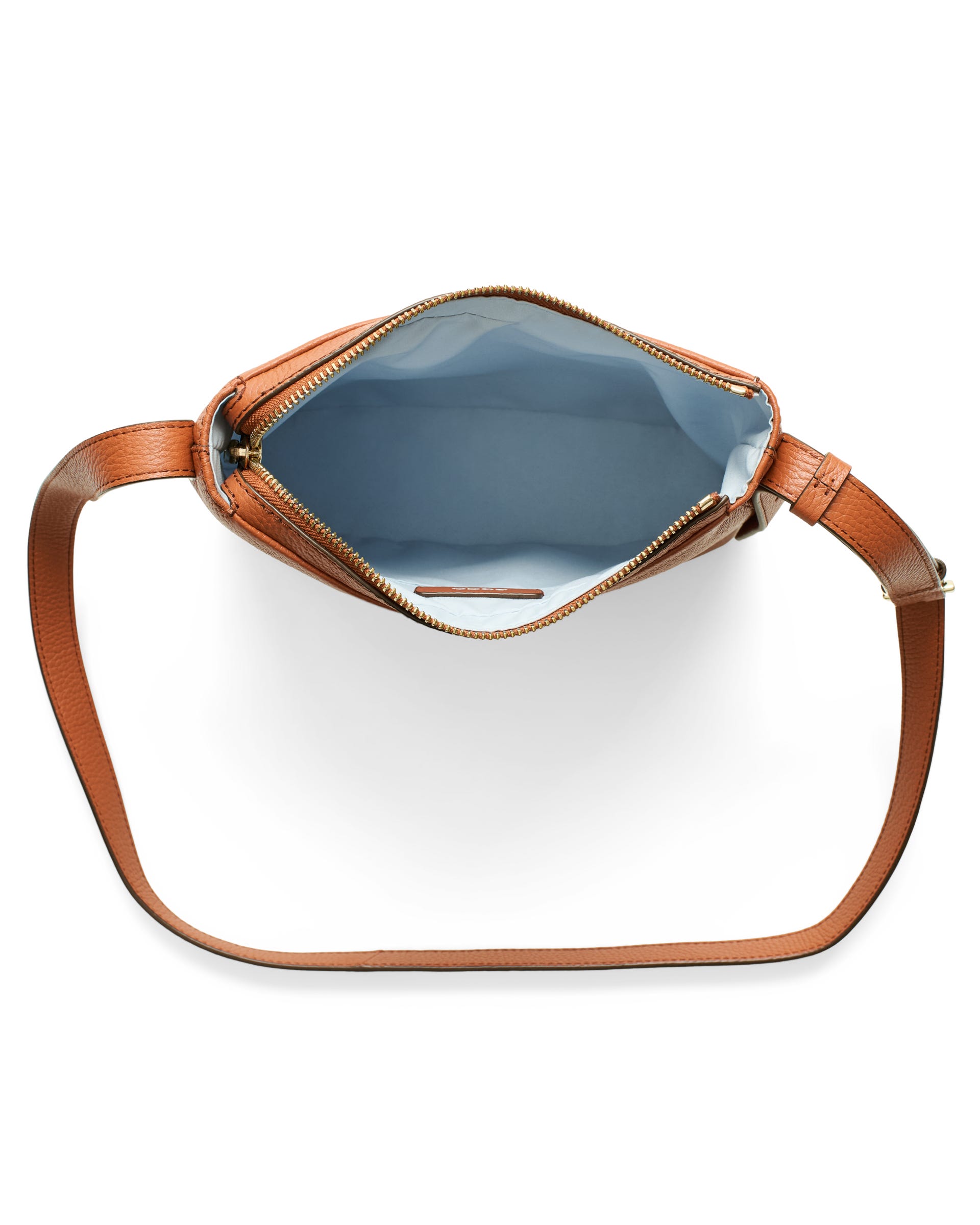 ECCO® COVE CROSSBODY Damen Umhängetasche aus Leder - Braun - Birdeye