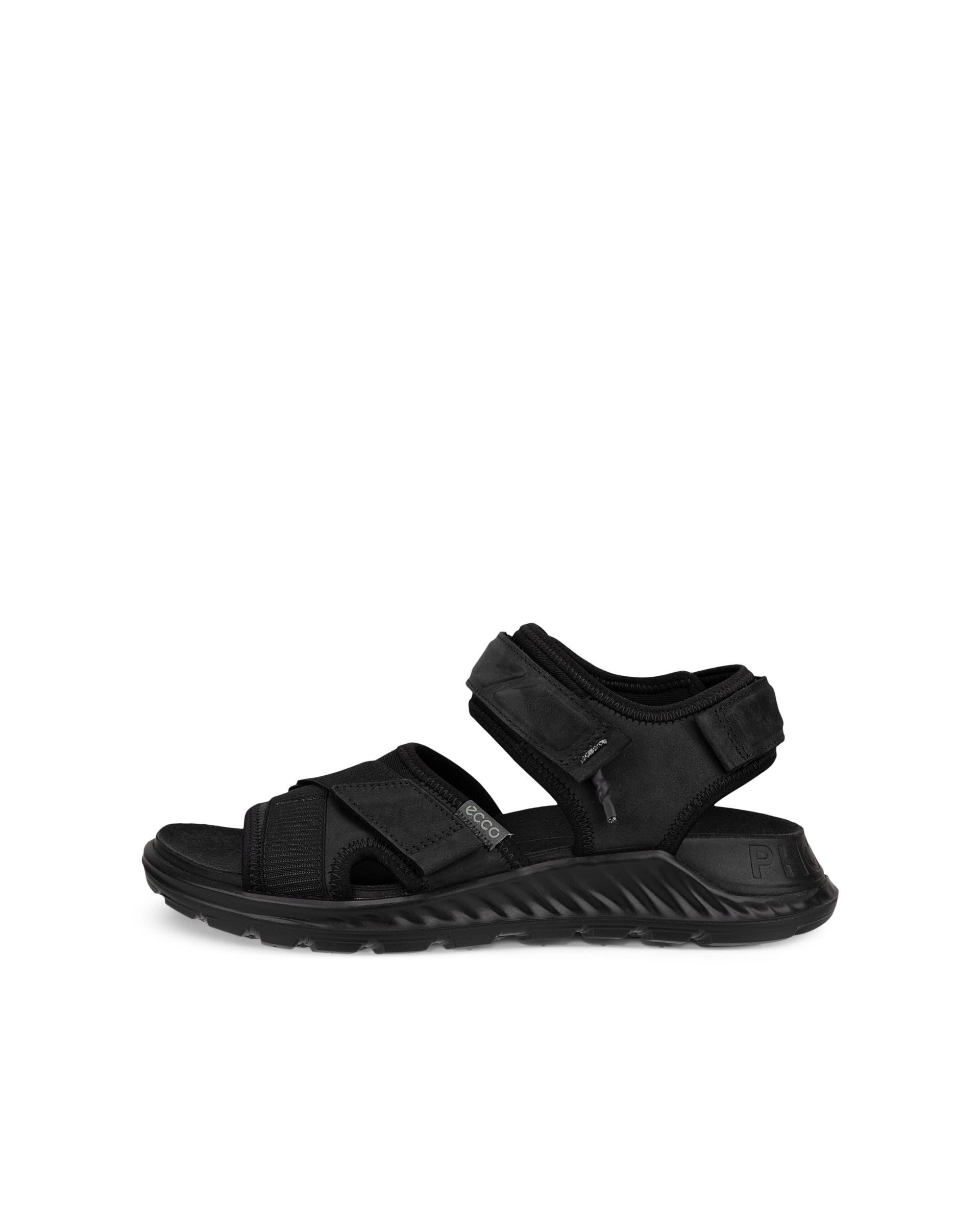 ECCO Exowrap 3S メンズ ヌバックサンダル - ブラック - Outside
