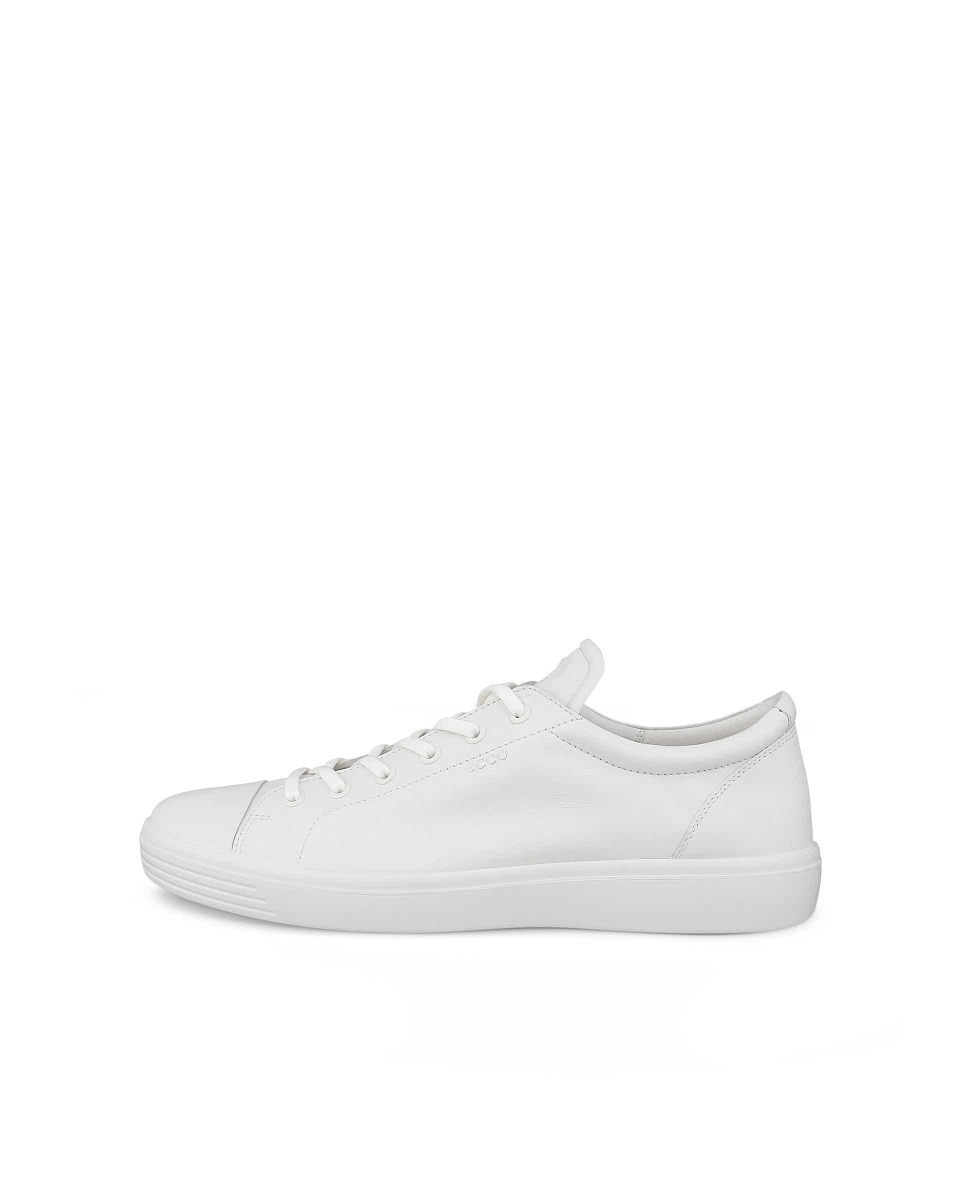 Men's ECCO® SOFT CLASSIC Leather Trainer - White - Outside