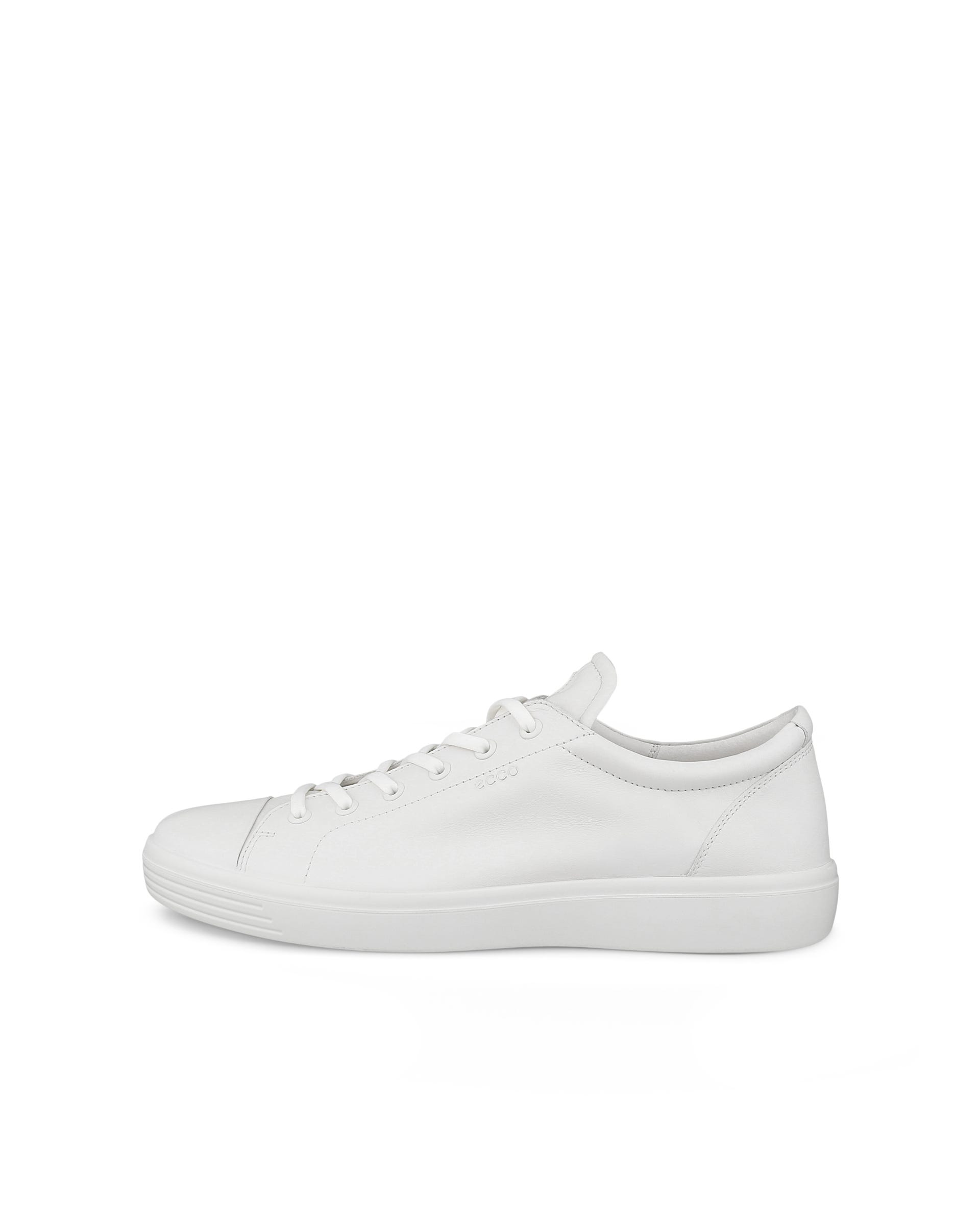 Men's ECCO® SOFT CLASSIC Leather Trainer - White - Outside