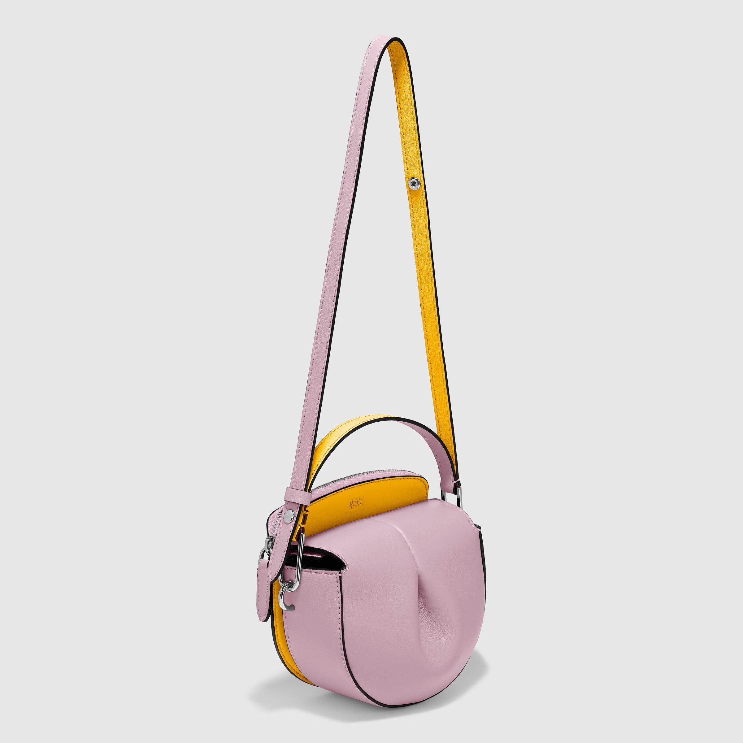 ECCO® E-Spot Leather Saddle Bag - Yellow - Main