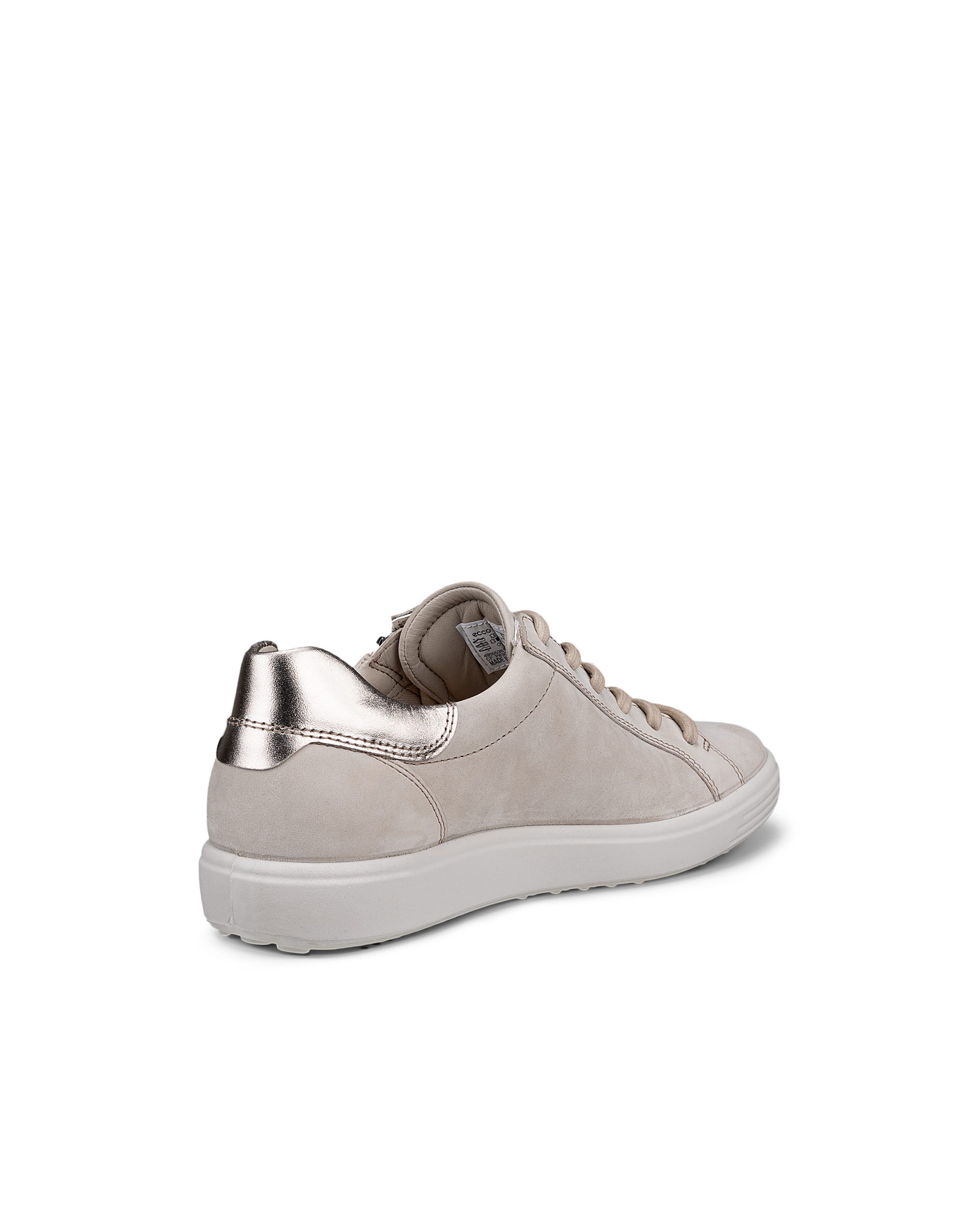 Ténis nobuck mulher ECCO® SOFT 7 - Bege - Back