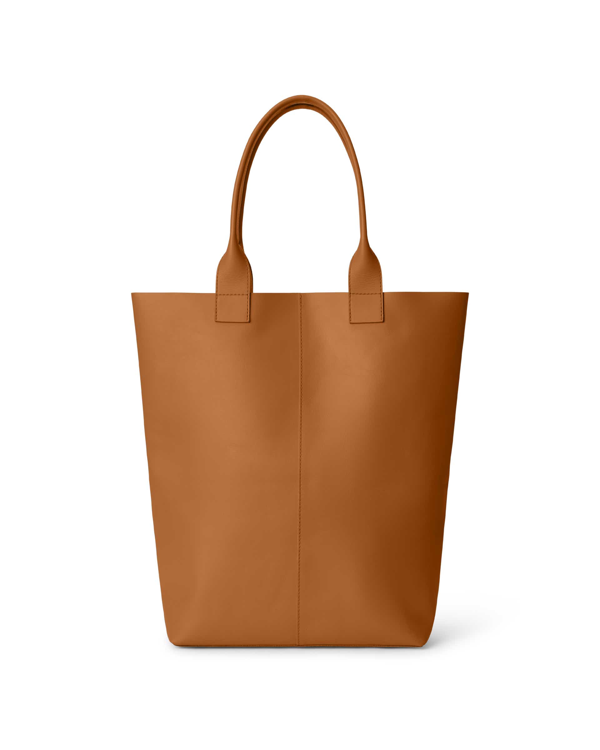 ECCO TOTE REAL LEATHER レザートートバッグ - ブラウン - Back