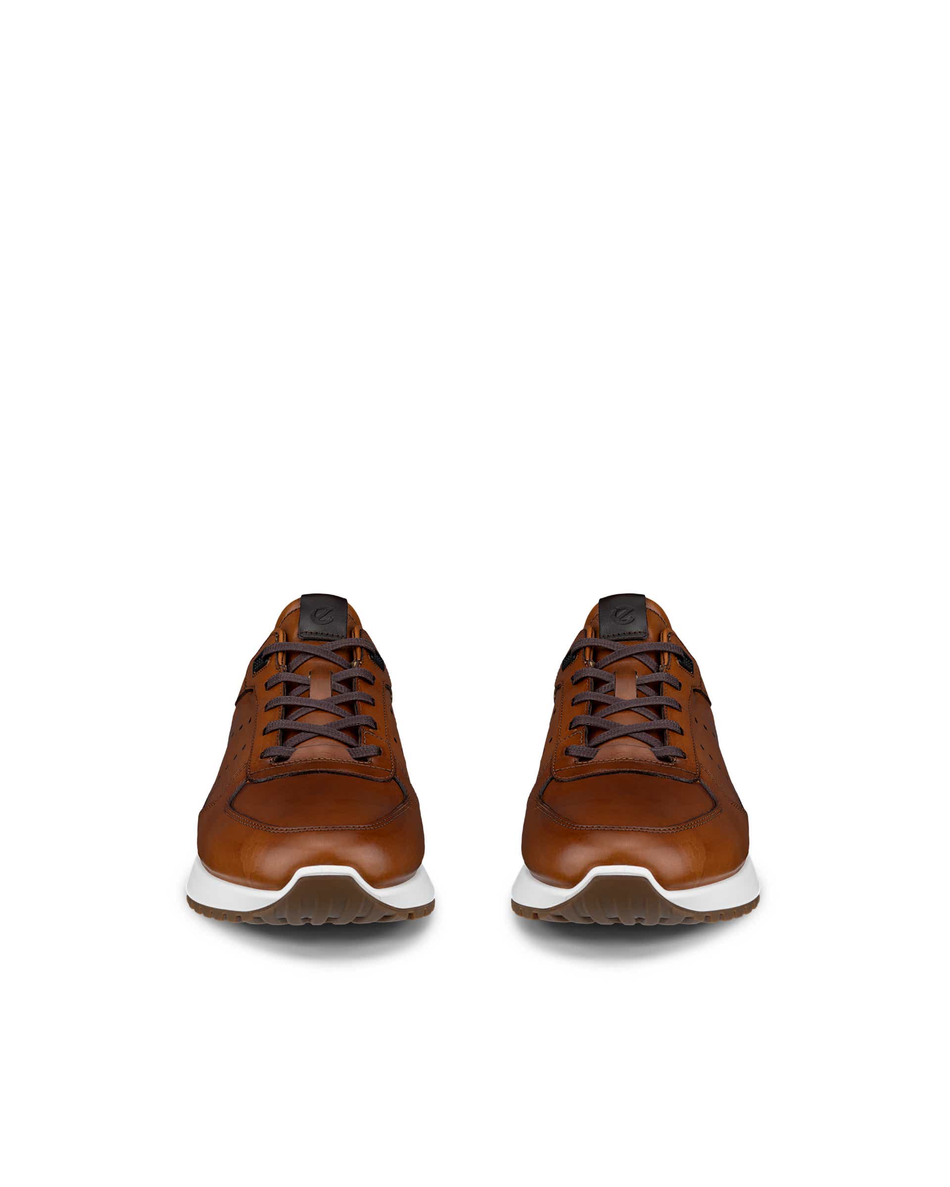 Men's ECCO® ASTIR NEO Leather Sneaker - Brown - Front pair