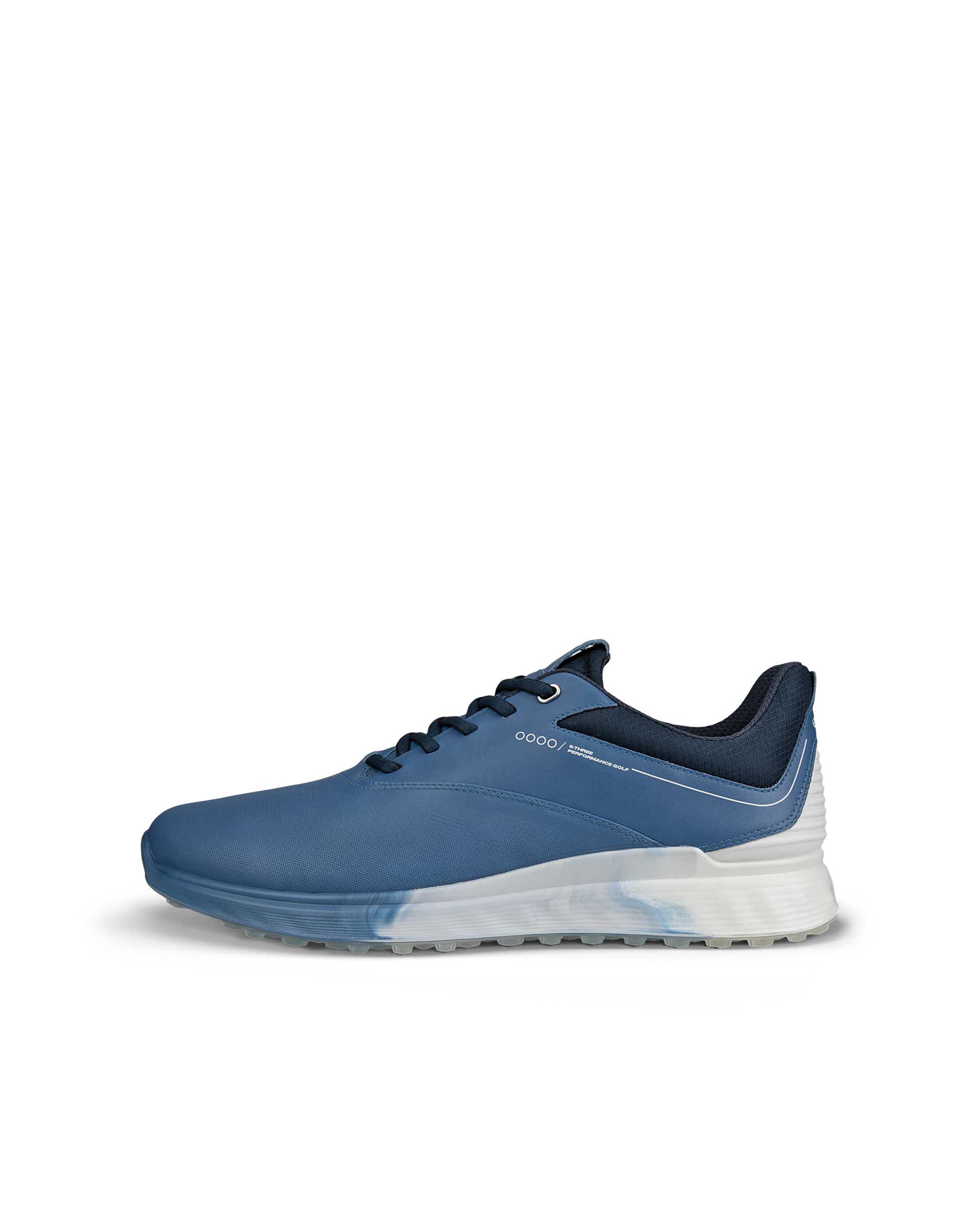 ECCO Golf S Three メンズ レザーGore-Texゴルフシューズ - ブルー - Outside