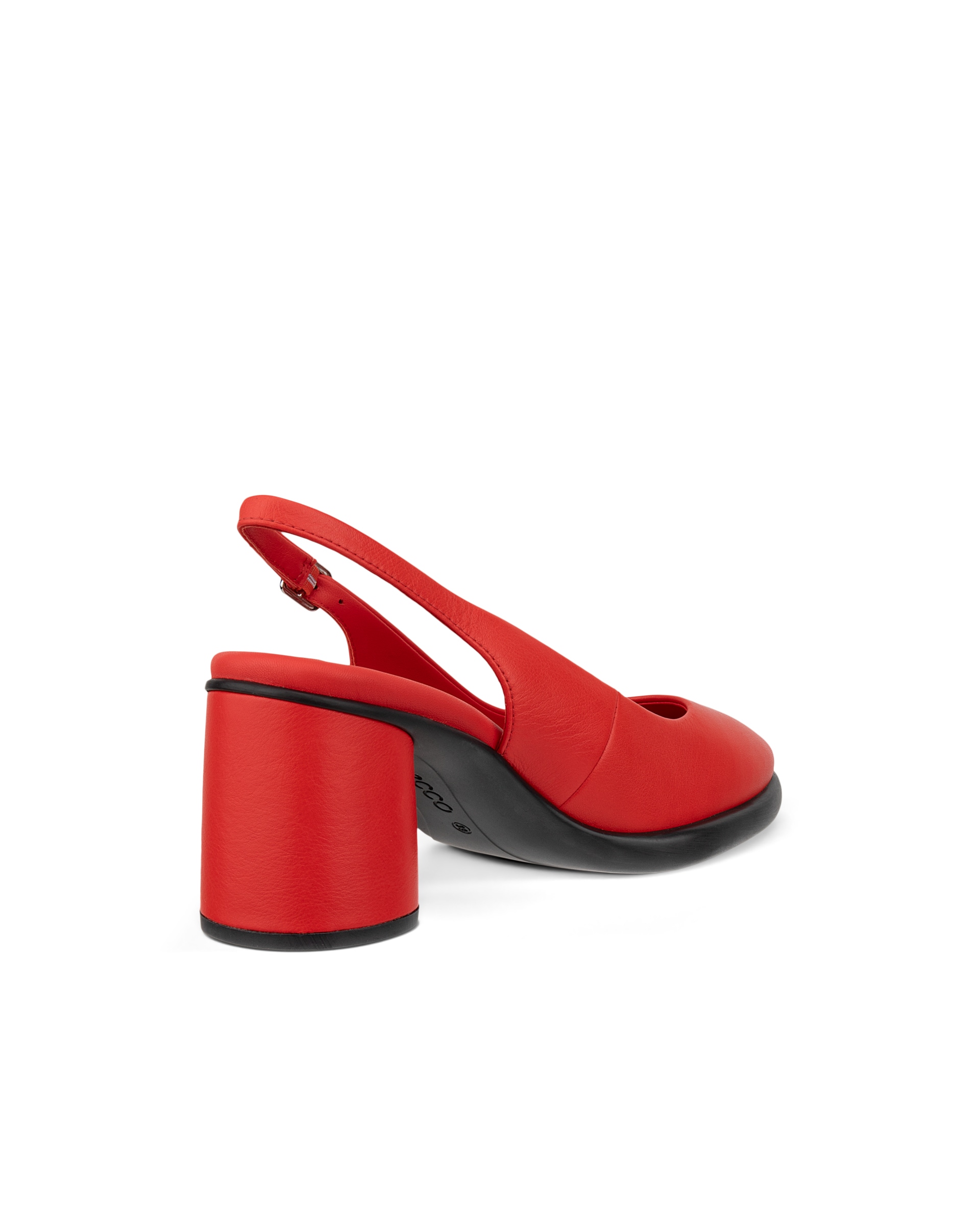 ECCO® Sculpted LX 55 plokk-kontsaga nahast kingad naistele - Punane - Back