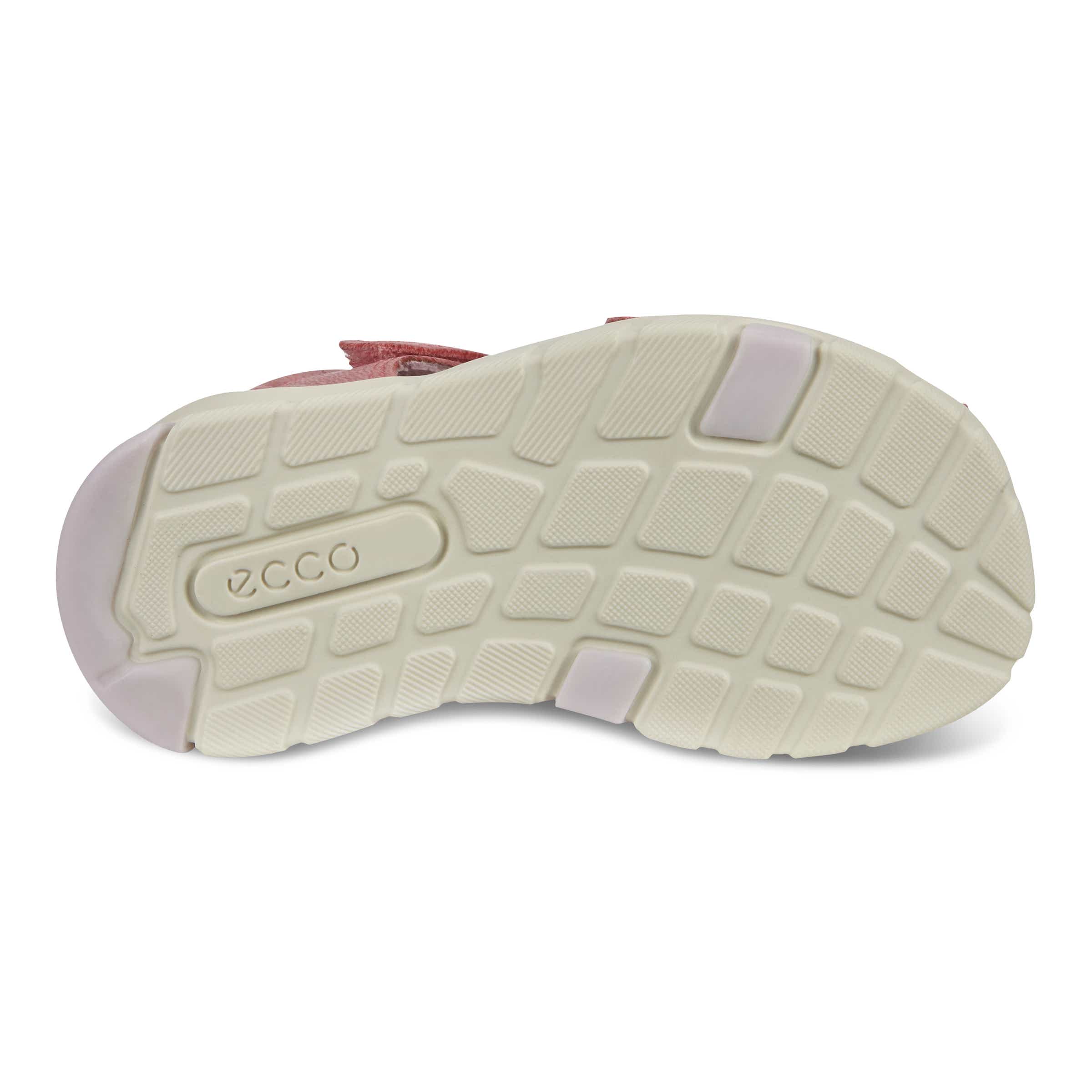 Kids' ECCO® Mini Stride Leather Fisherman Sandal - Pink - Sole