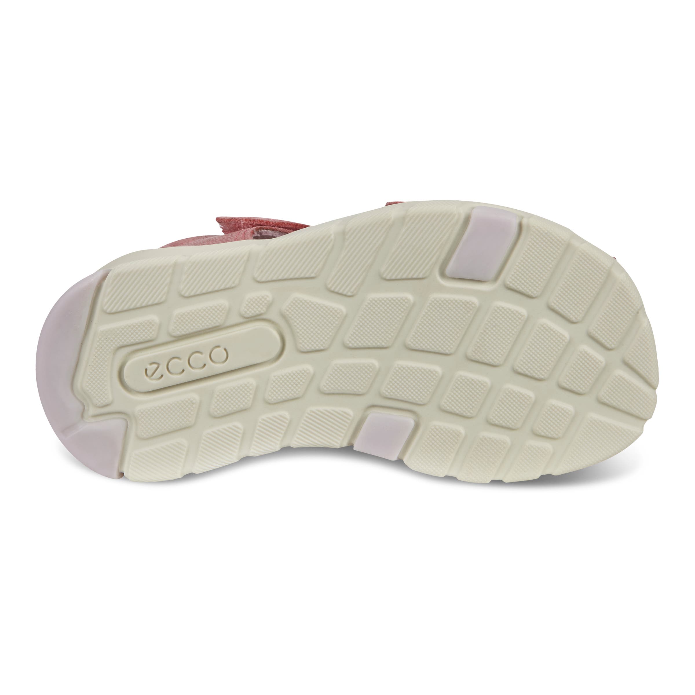 Kids' ECCO® Mini Stride Leather Fisherman Sandal - Pink - Sole