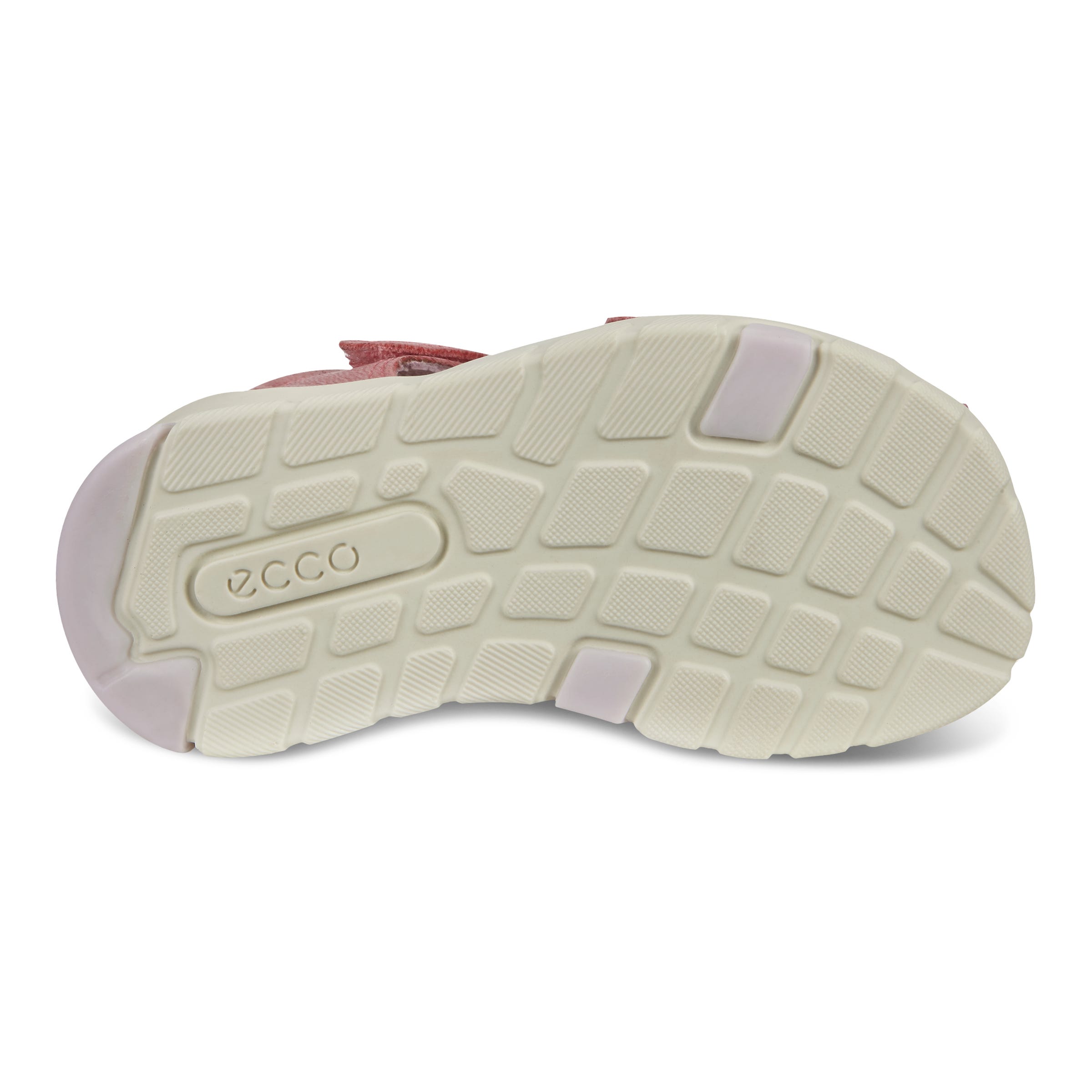 Kids' ECCO® Mini Stride Leather Fisherman Sandal - Pink - Sole