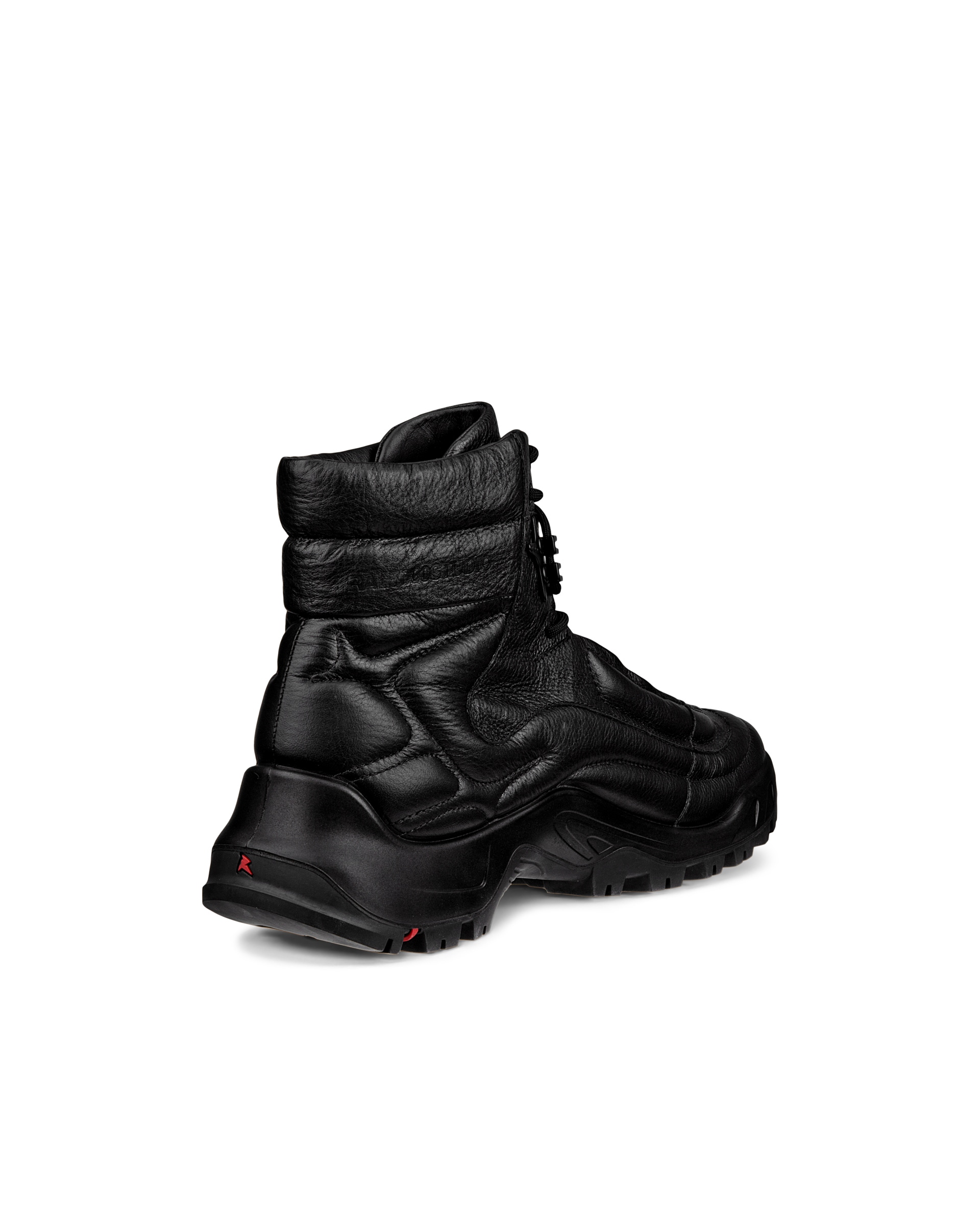 ECCO® Offroad Heren leren outdoor enkellaars - Zwart - Back