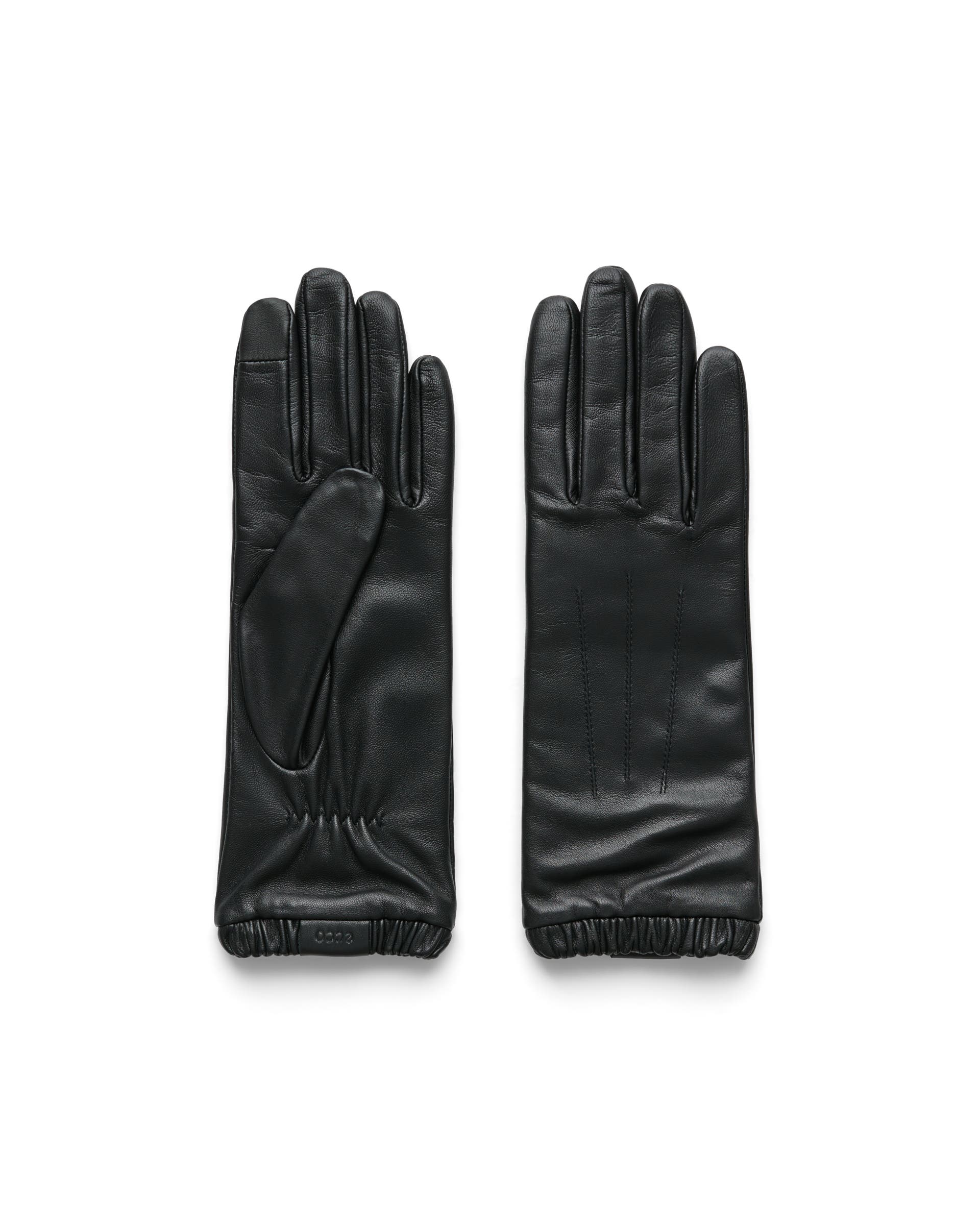 ECCO Gloves Classic ウィメンズ レザーグローブ - ブラック - Main