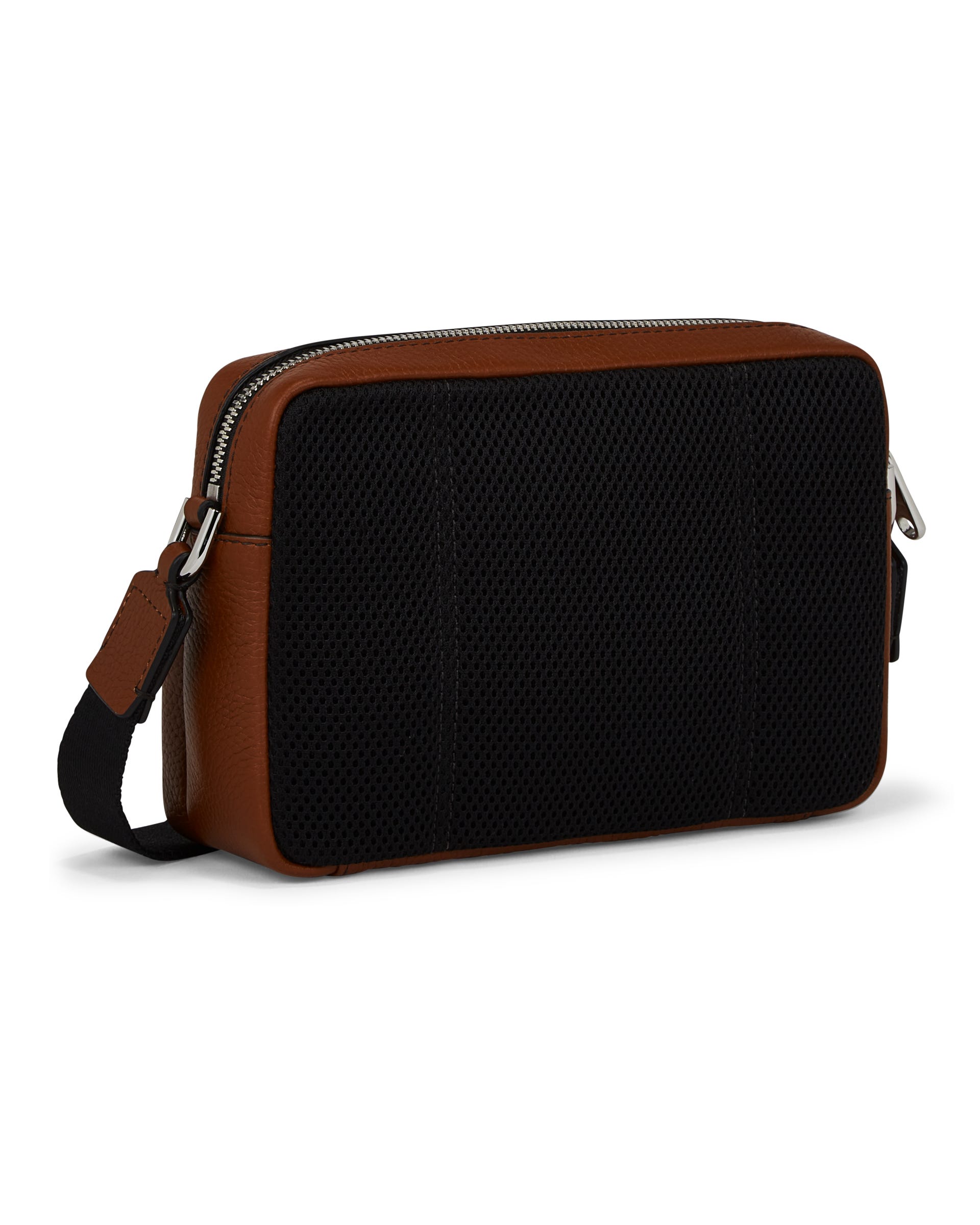 ECCO® Camera Bag Pebbled Leather Camera Bag - Brown - Back