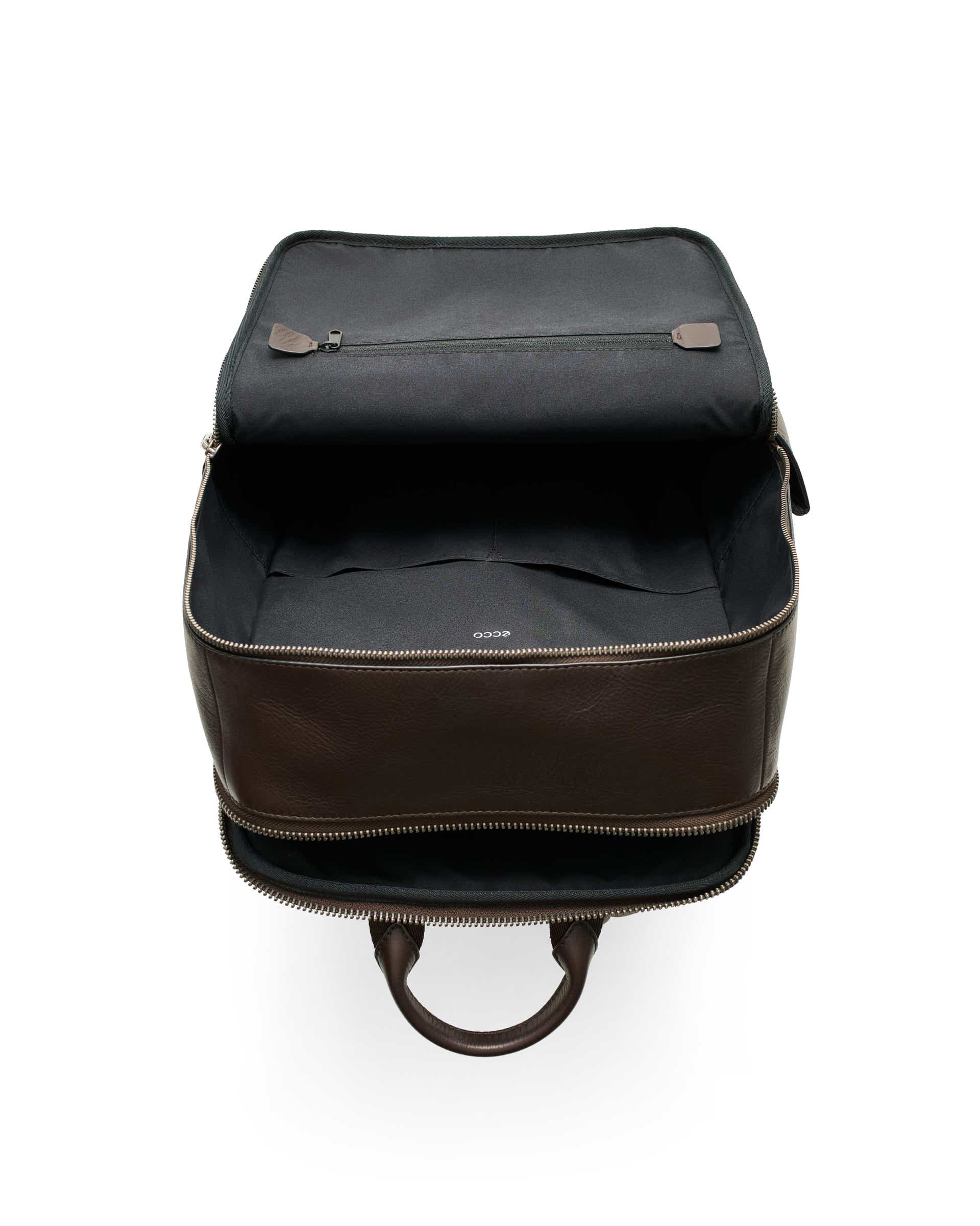 ECCO® LOAD BACKPACK Herren Quadratischer Rucksack aus Leder - Braun - Birdeye