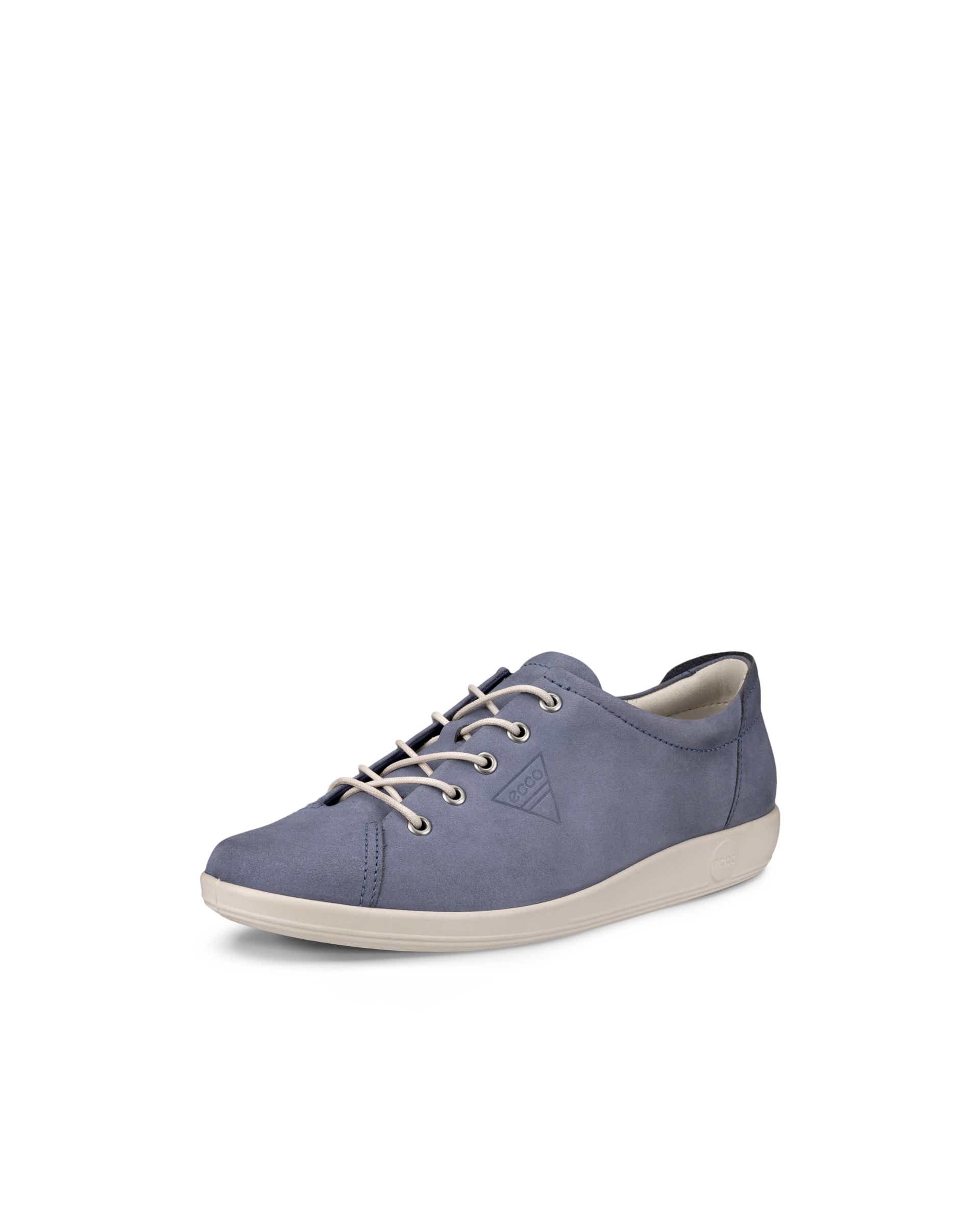 Women's ECCO® Soft 2.0 Nubuck Walking Shoe - Blue - Main