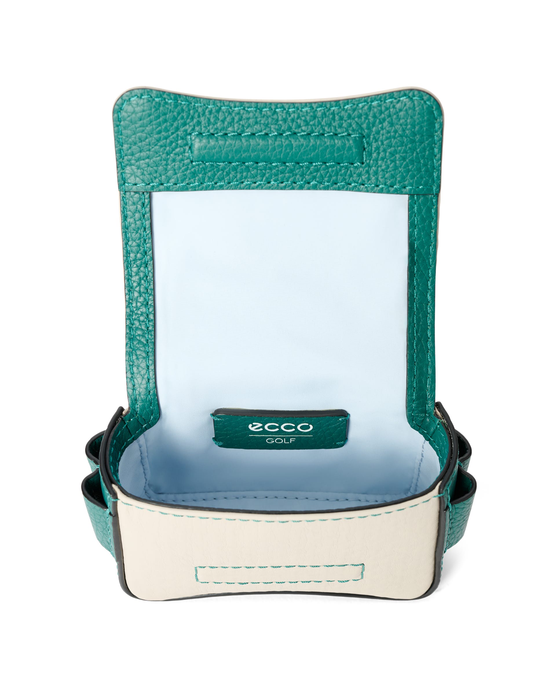 ECCO® Golf Zefer Leather Golf Ball Case - Beige - Inside