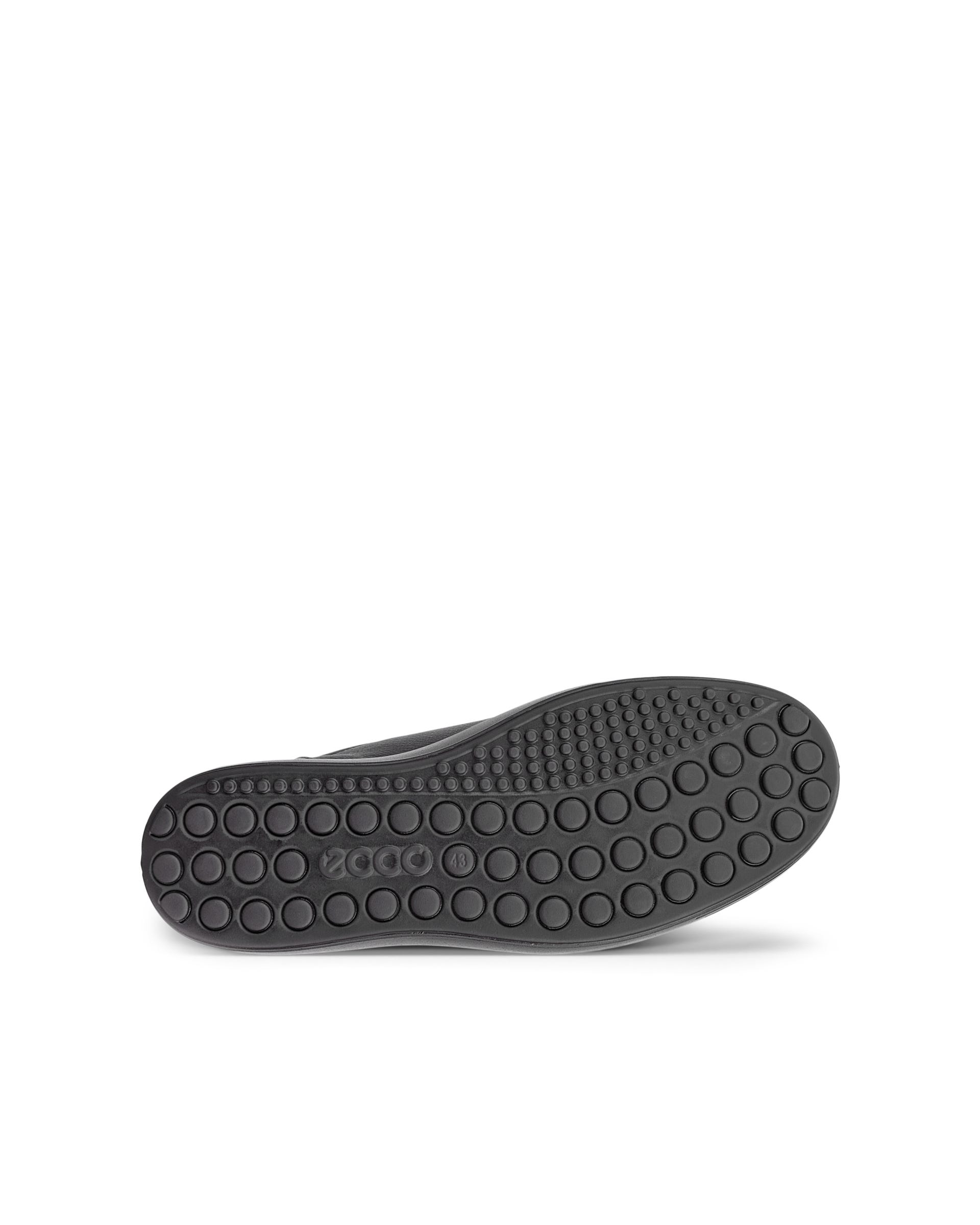 Miesten ECCO® SOFT 7 nahka tennari - Musta - Sole