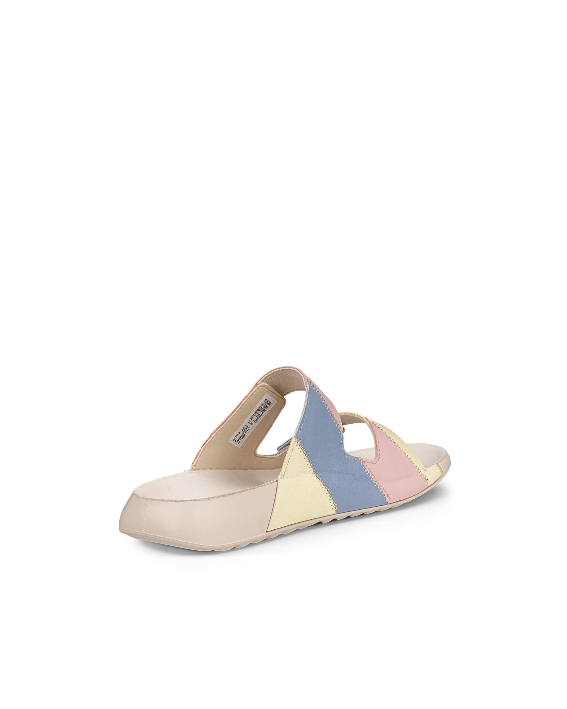 ECCO Cozmo Upcycle Slide ウィメンズ レザー2ストラップサンダル - マルチカラー - Back