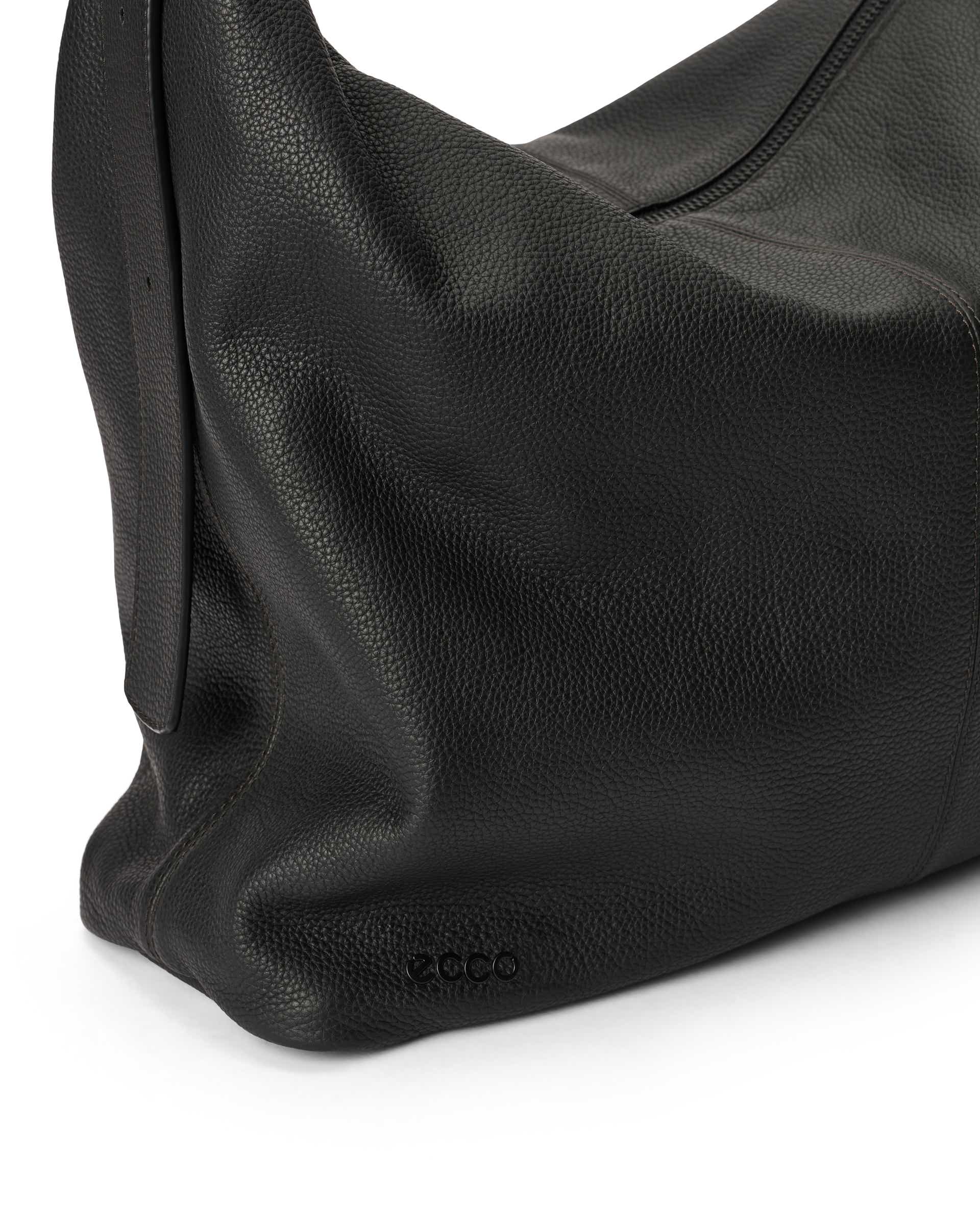 ECCO® Hobo kožna torba hobo - Crna - Detail-1