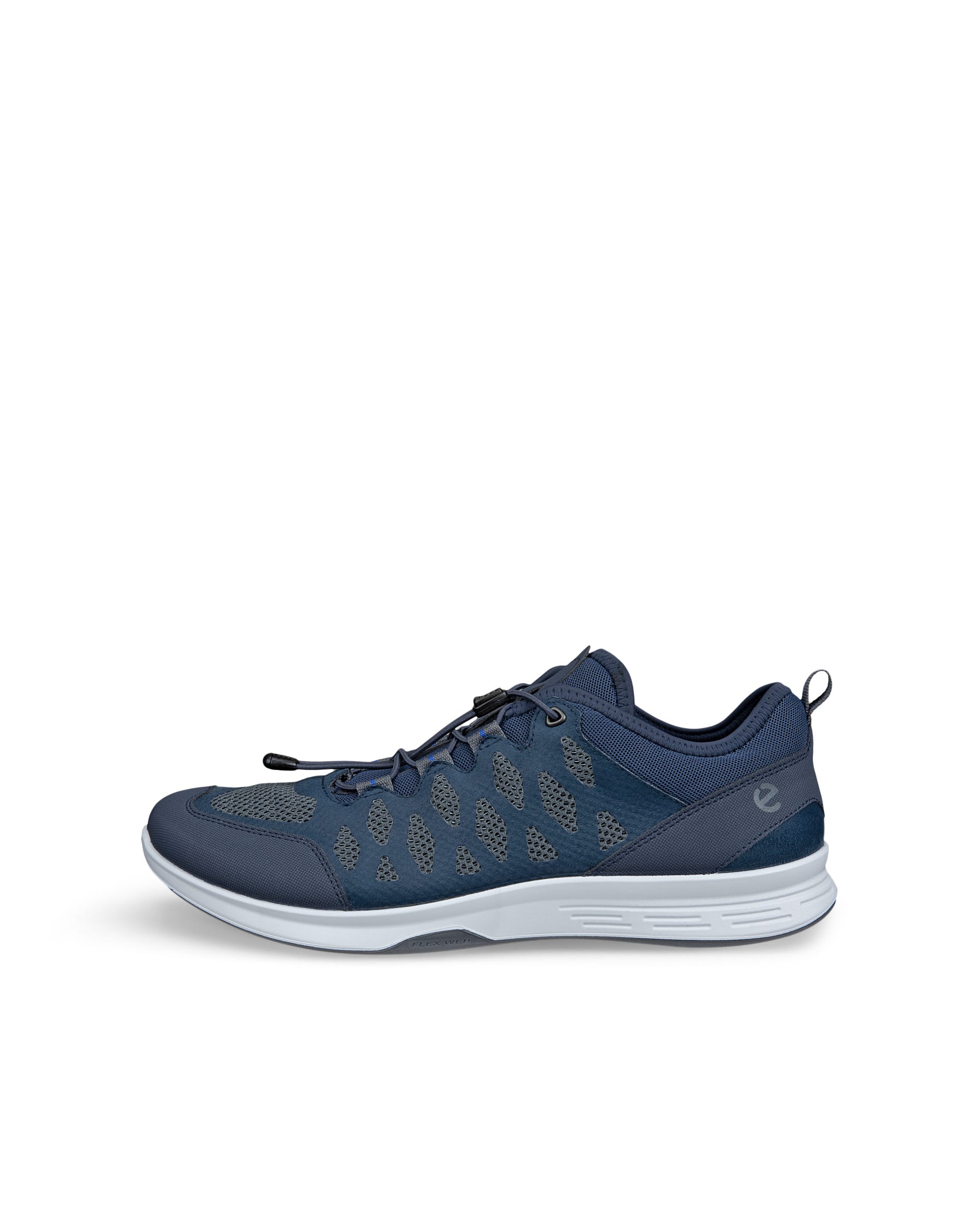 Męskie sznurowane buty tekstylne ECCO® EXCEED - Niebieski - Outside