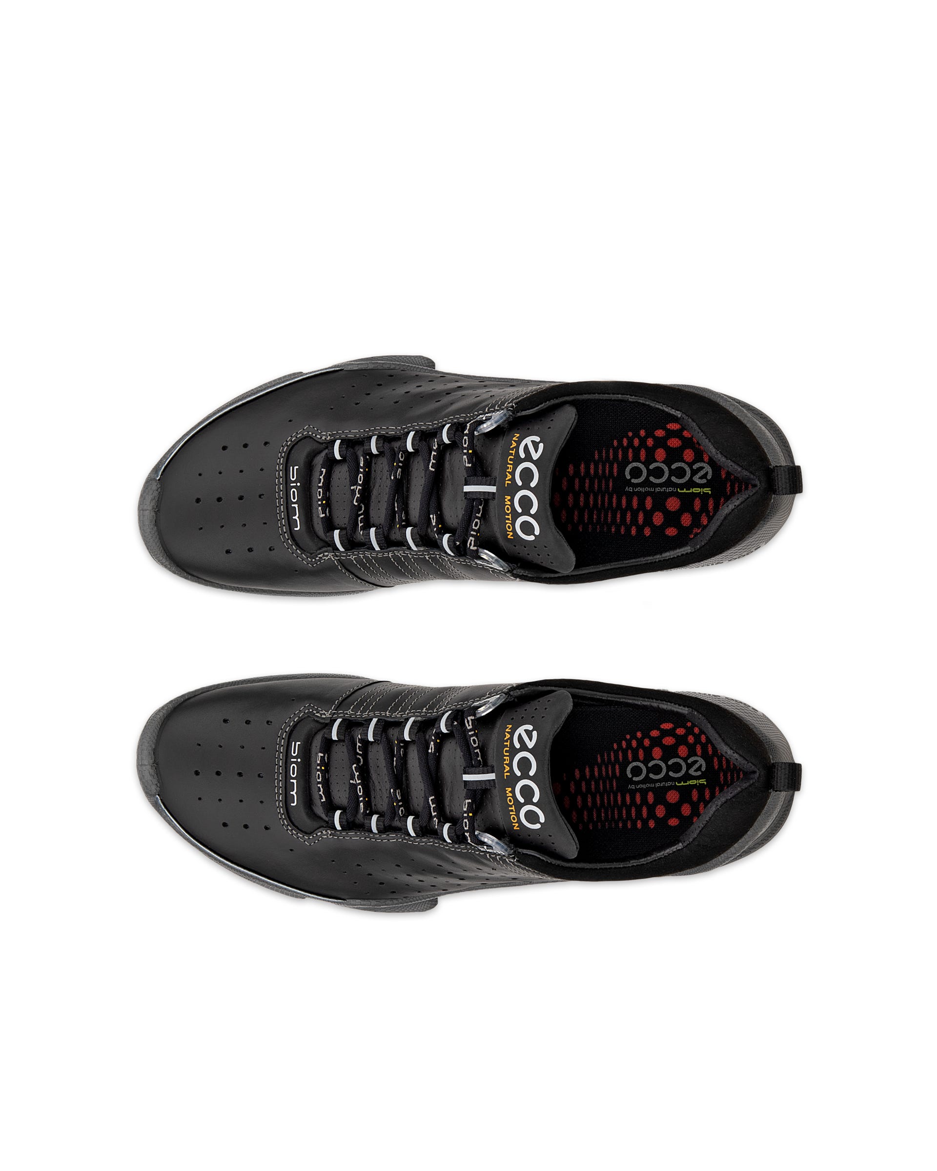 Women's ECCO® BIOM C Leather Sneaker - Black - Top left pair