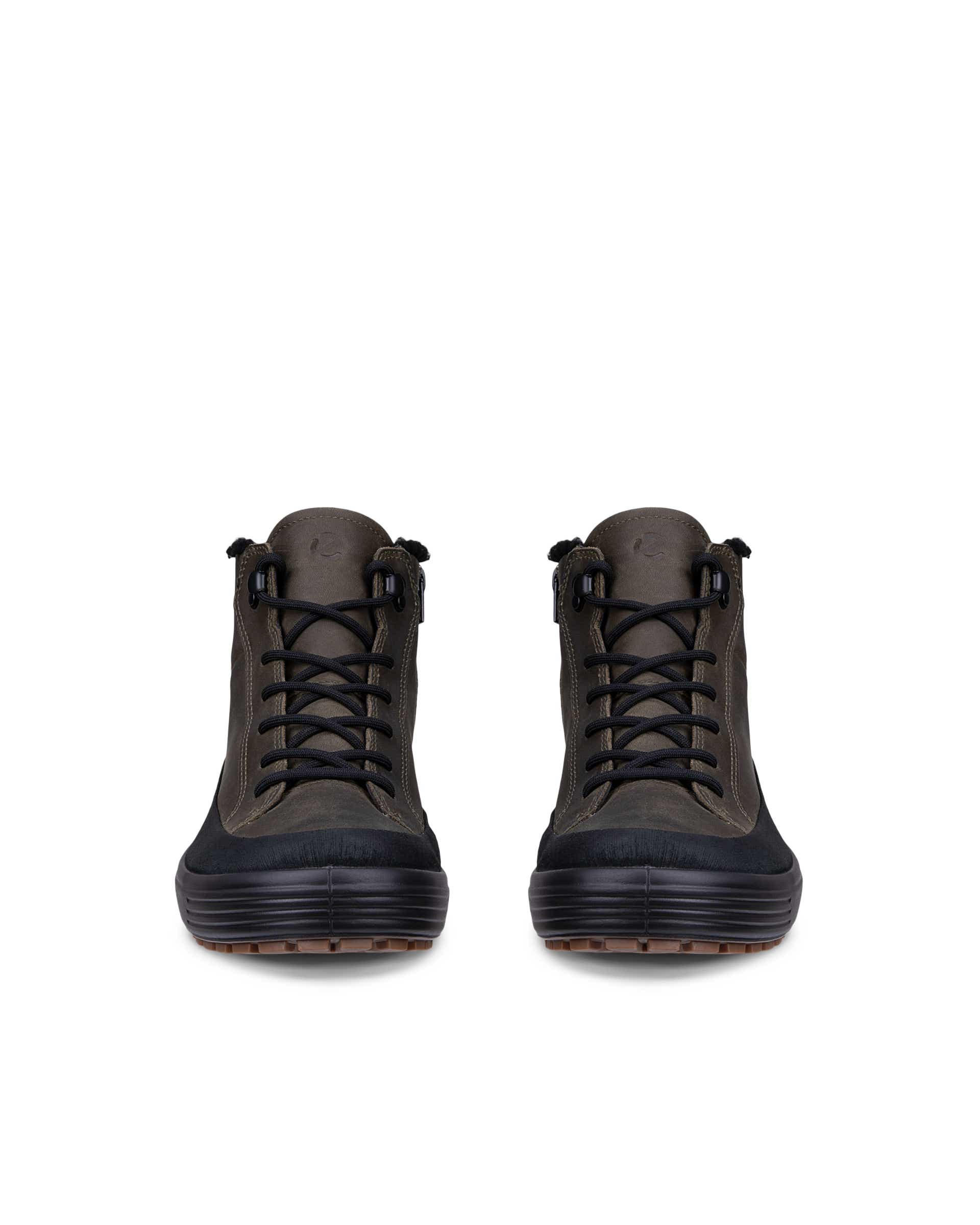 Men's ECCO® SOFT 7 TRED Nubuck Gore-Tex Mid-Cut Boot - Green - Front pair