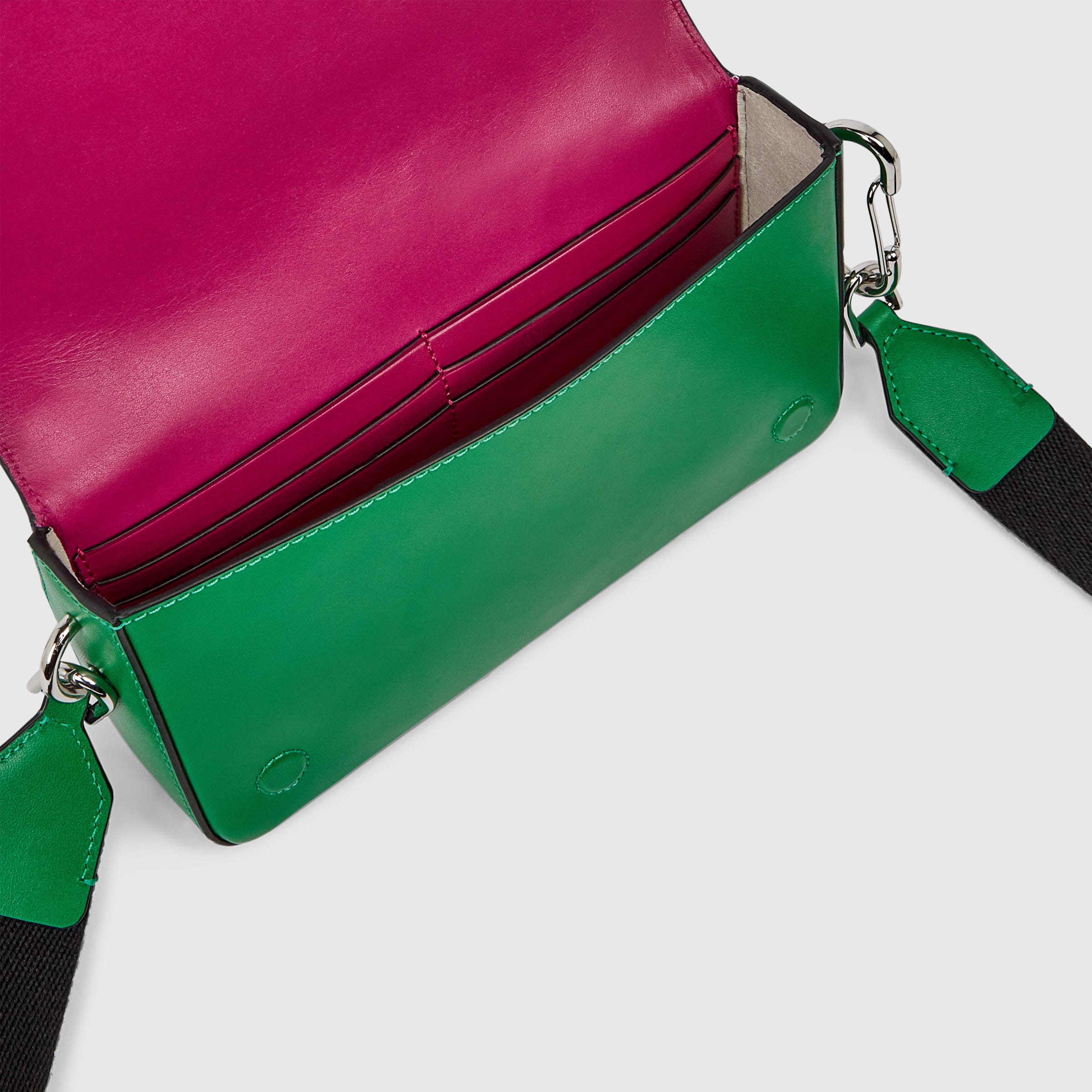 ECCO® E Stack Leather Phone Bag - Green - Inside