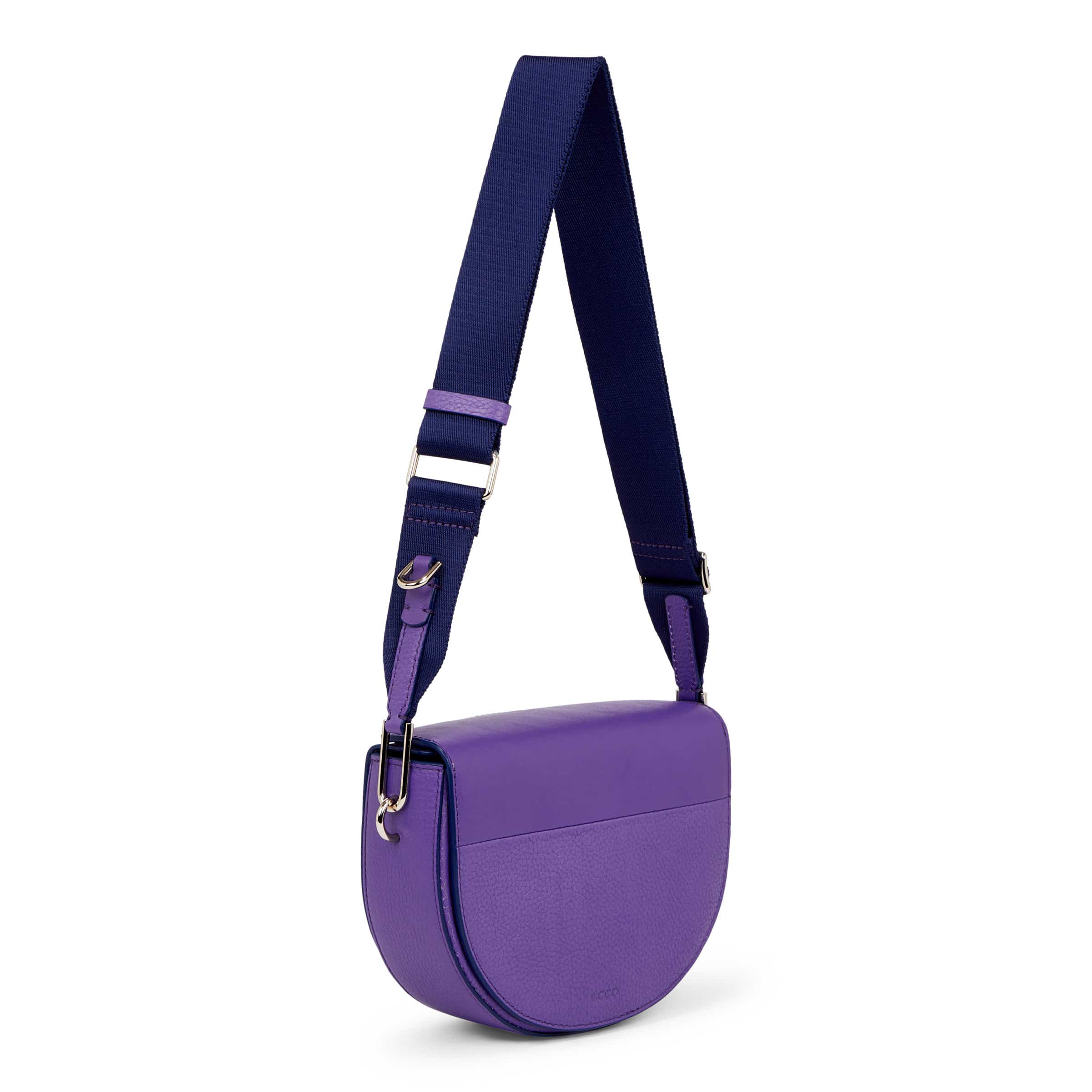 ECCO® Saddle Leather Crossbody Bag - Purple - Main