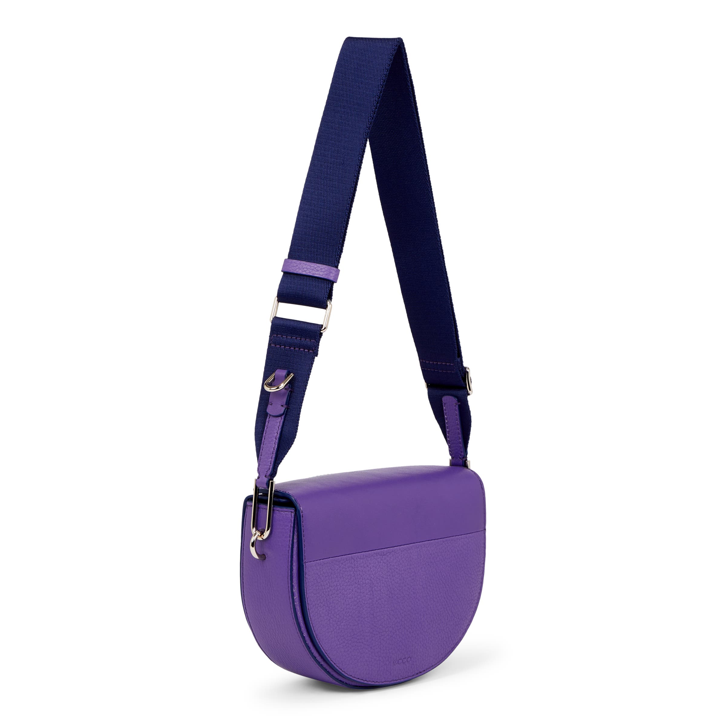 ECCO® Saddle Leather Crossbody Bag - Purple - Main