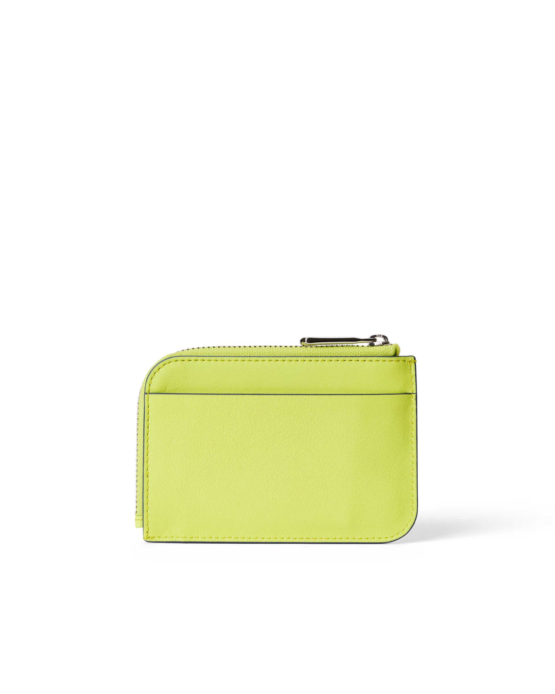 ECCO® Zipped Soft Smooth Leather Card Case - Green - Back