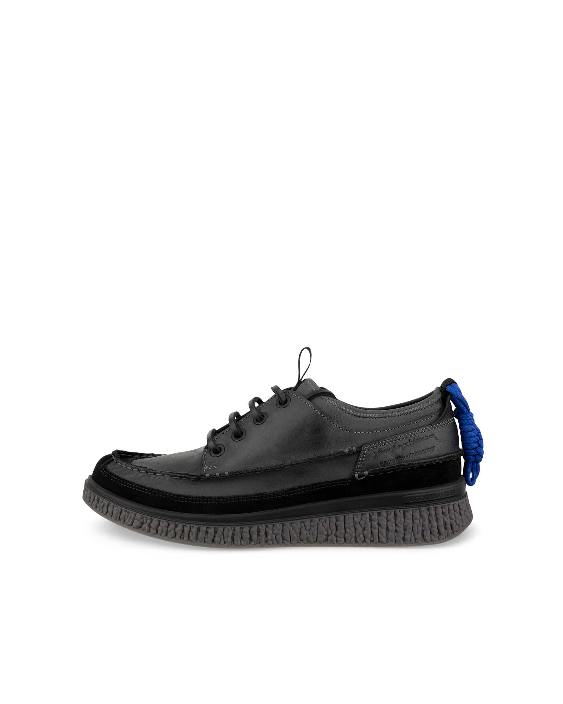 Męskie nubukowe buty z przeszyciem ECCO® WALKER 3.0 - Czarny - Outside
